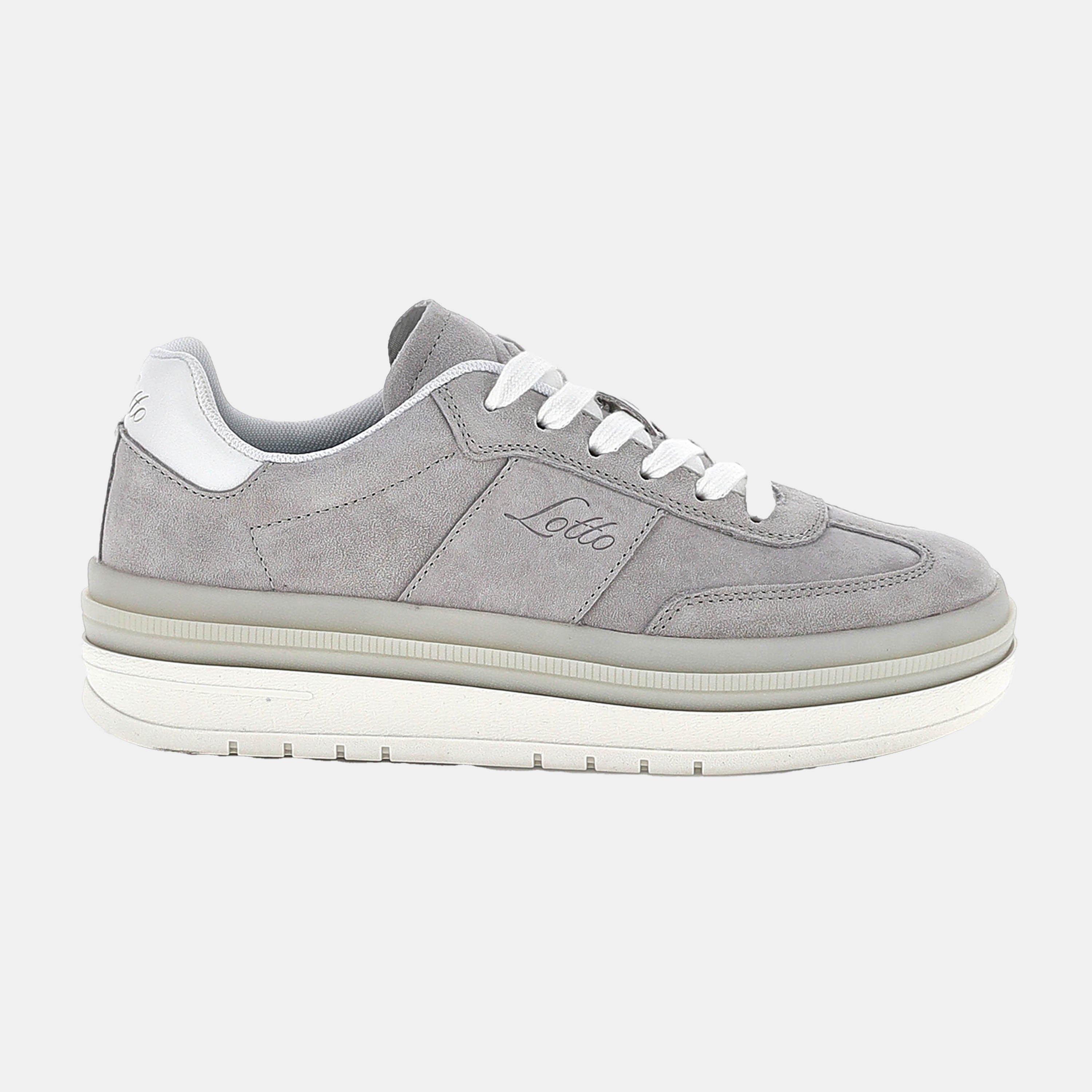 Mushroom Gray - Lotto Sport Italia - Women's Low-Top Trainers - 1
