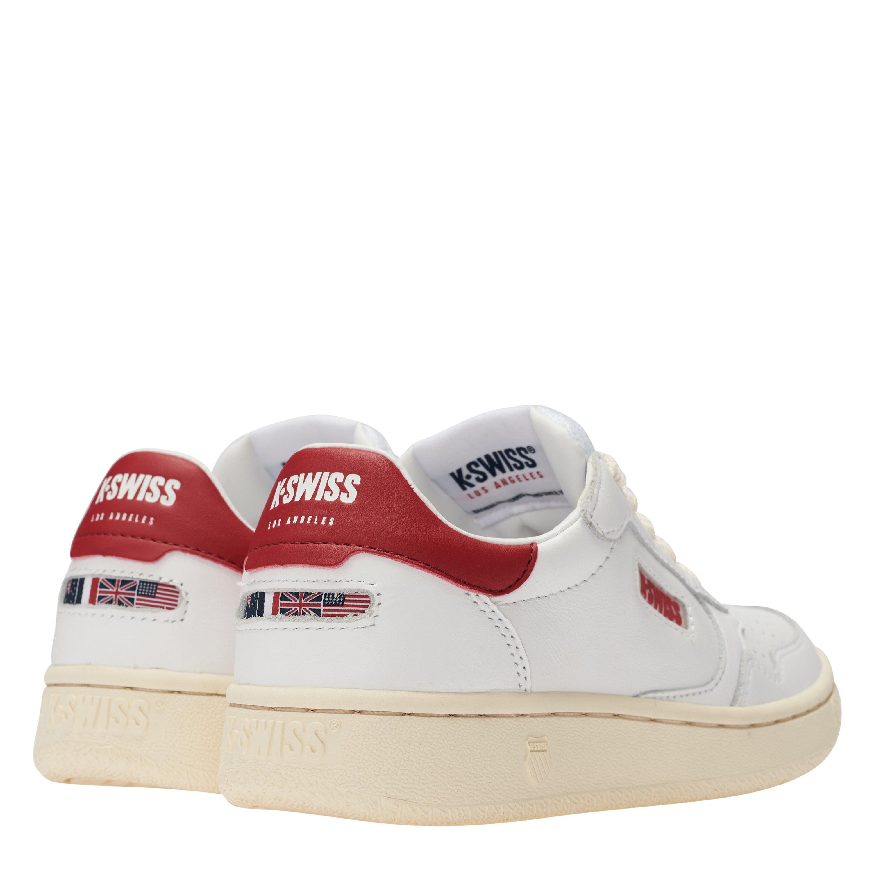 Hvid/Rød - K Swiss - Classic Slim Court Leather Trainers - 5