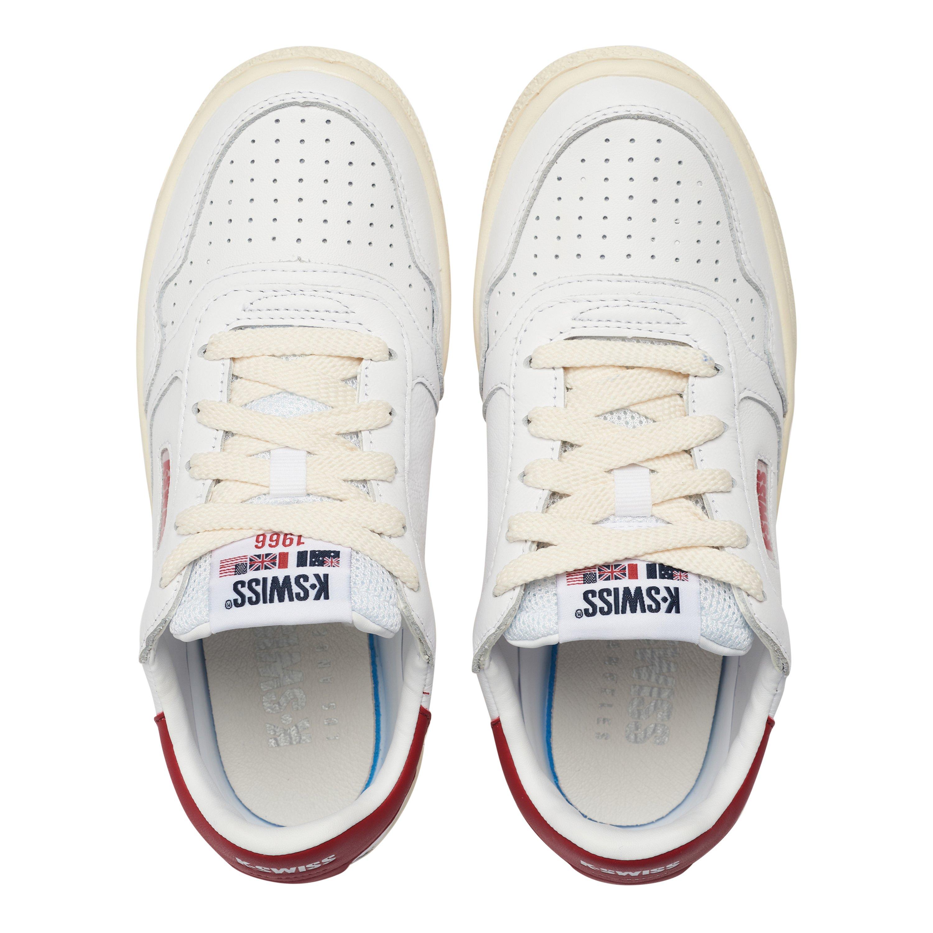 Hvid/Rød - K Swiss - Classic Slim Court Leather Trainers - 6