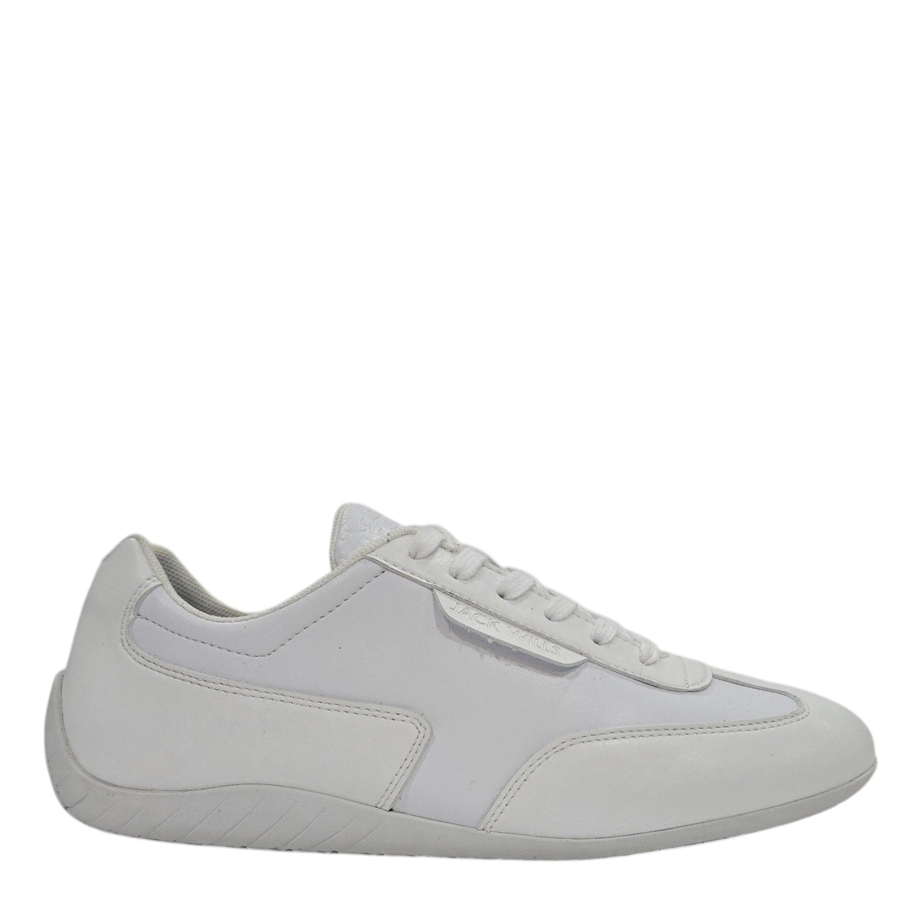 White - Jack Wills - Women's JW Yosemite Suede Lace Up Low-Top Trainers - 1