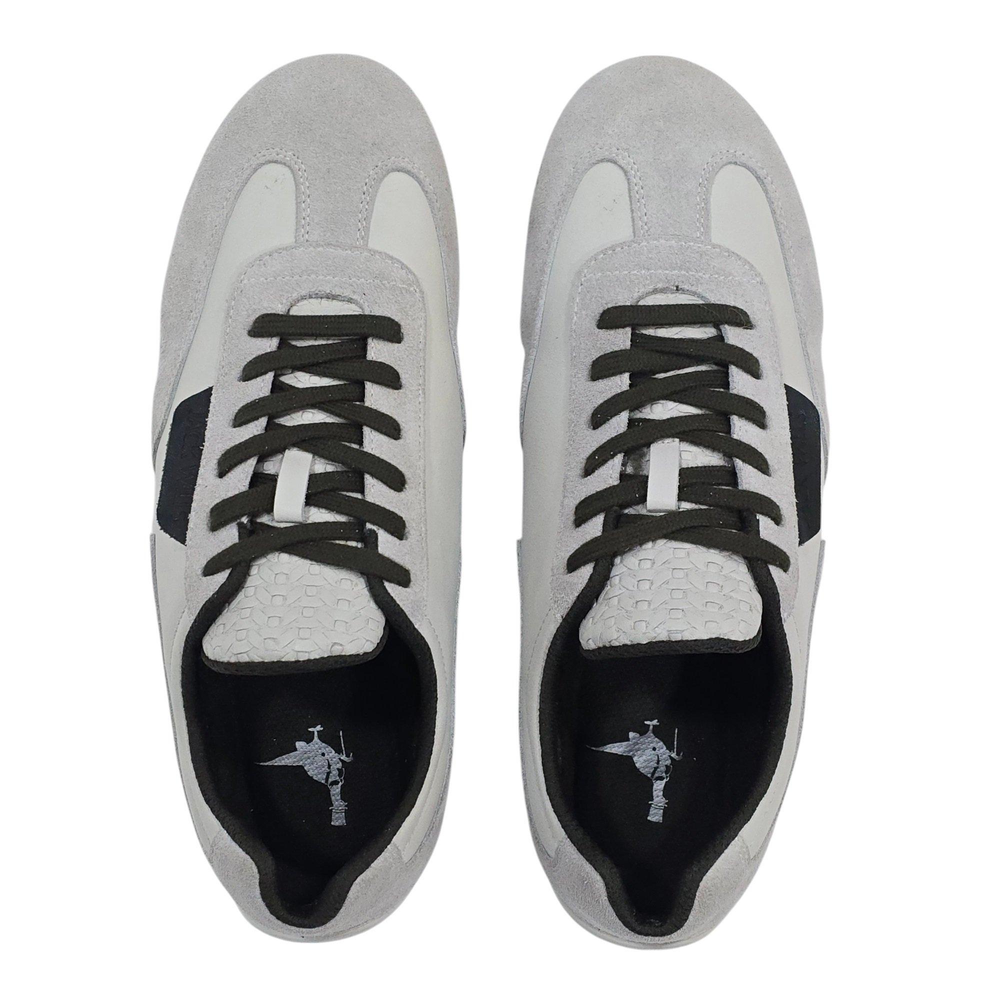 Grey/Dark Green - Jack Wills - Women's JW Yosemite Suede Lace Up Low-Top Trainers - 5
