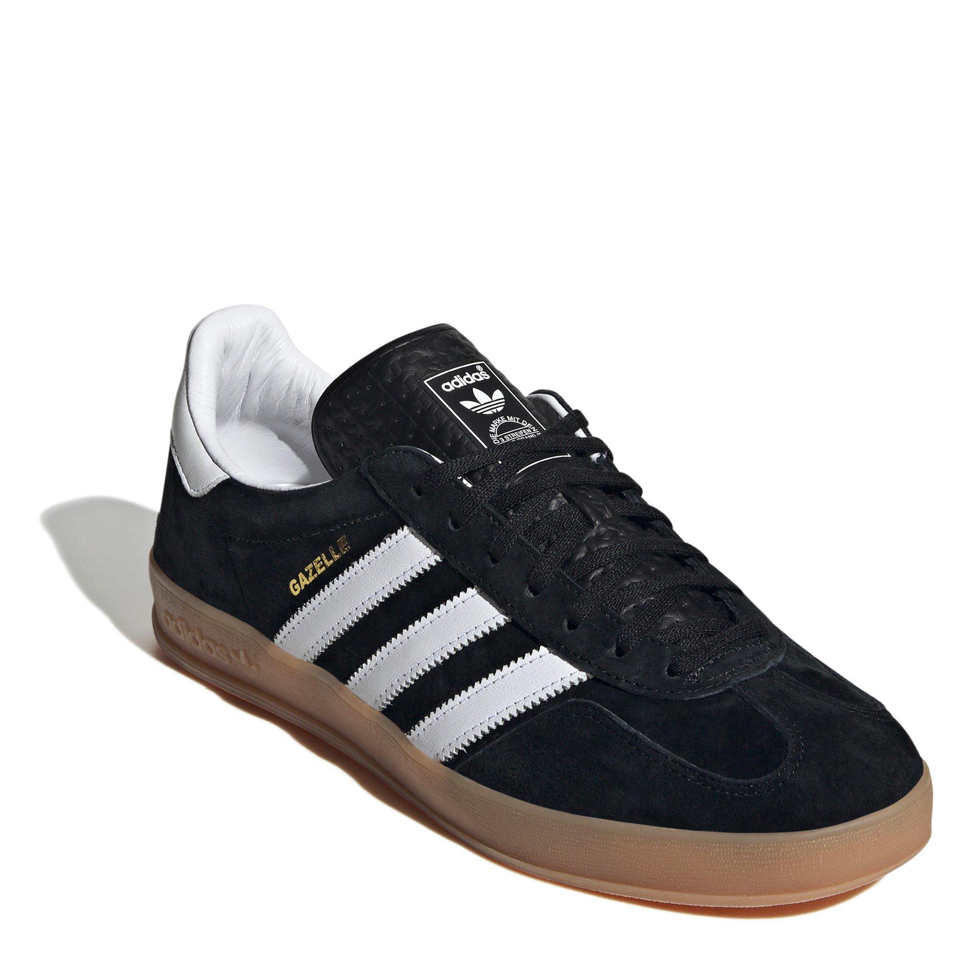 Black/White - adidas Originals - Gazelle Indoor Low Trainers - 3