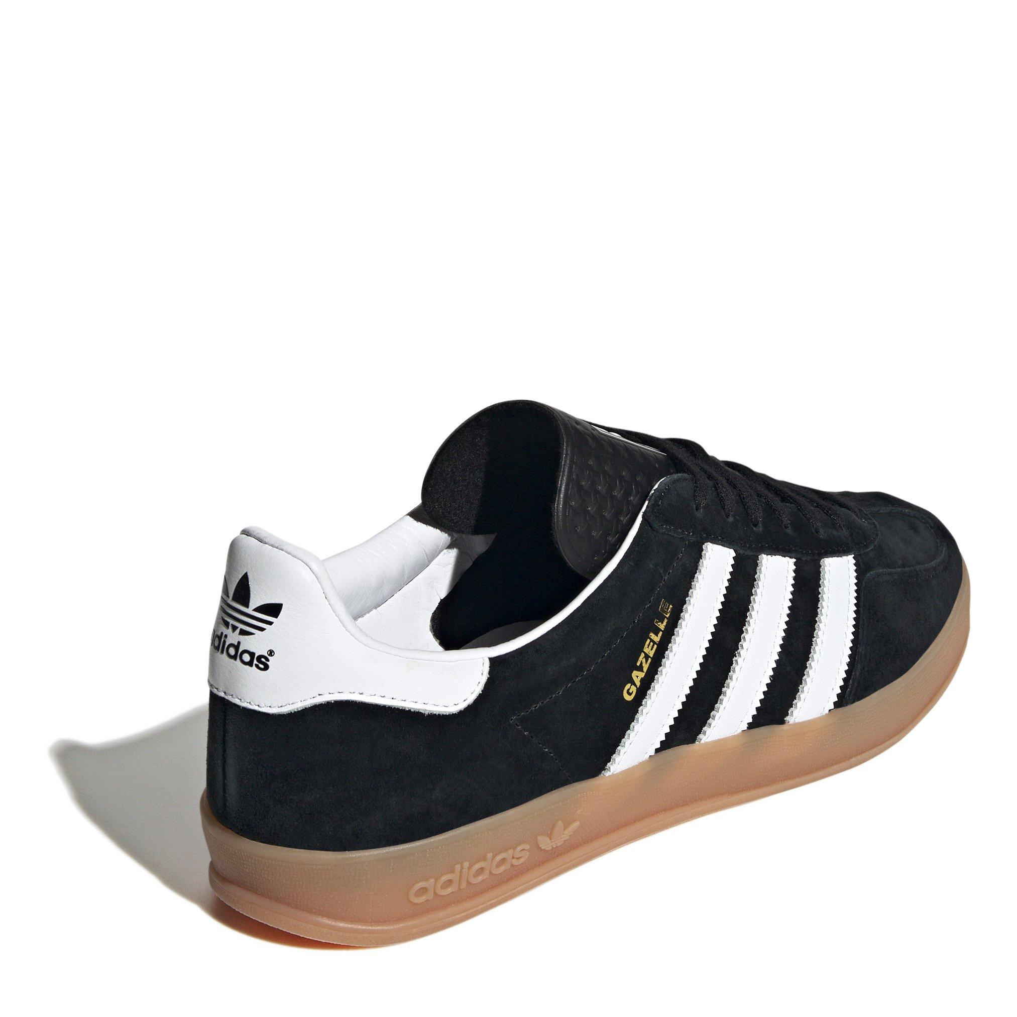 Black/White - adidas Originals - Gazelle Indoor Low Trainers - 4