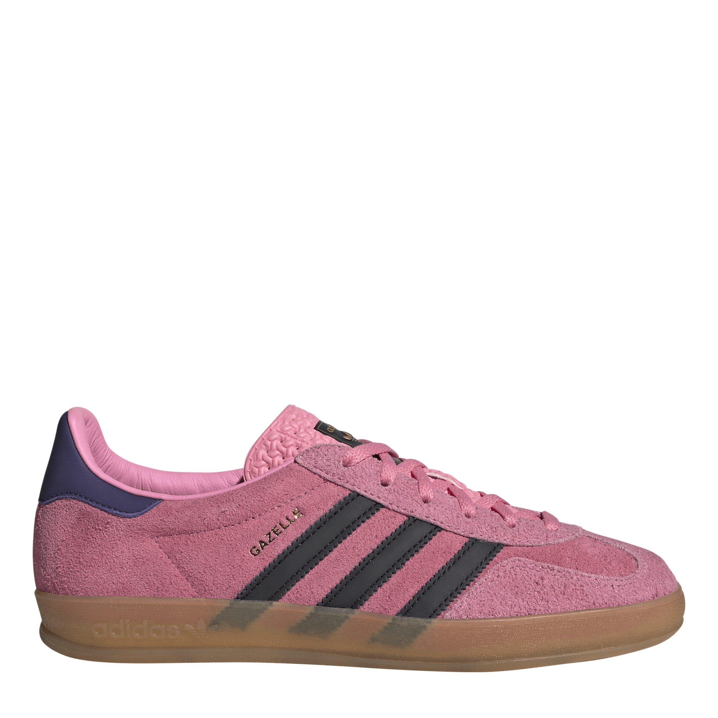 adidas Originals Womens Gazelle Indoor Shoes - Pink/Navy - Size 3.5 (36)