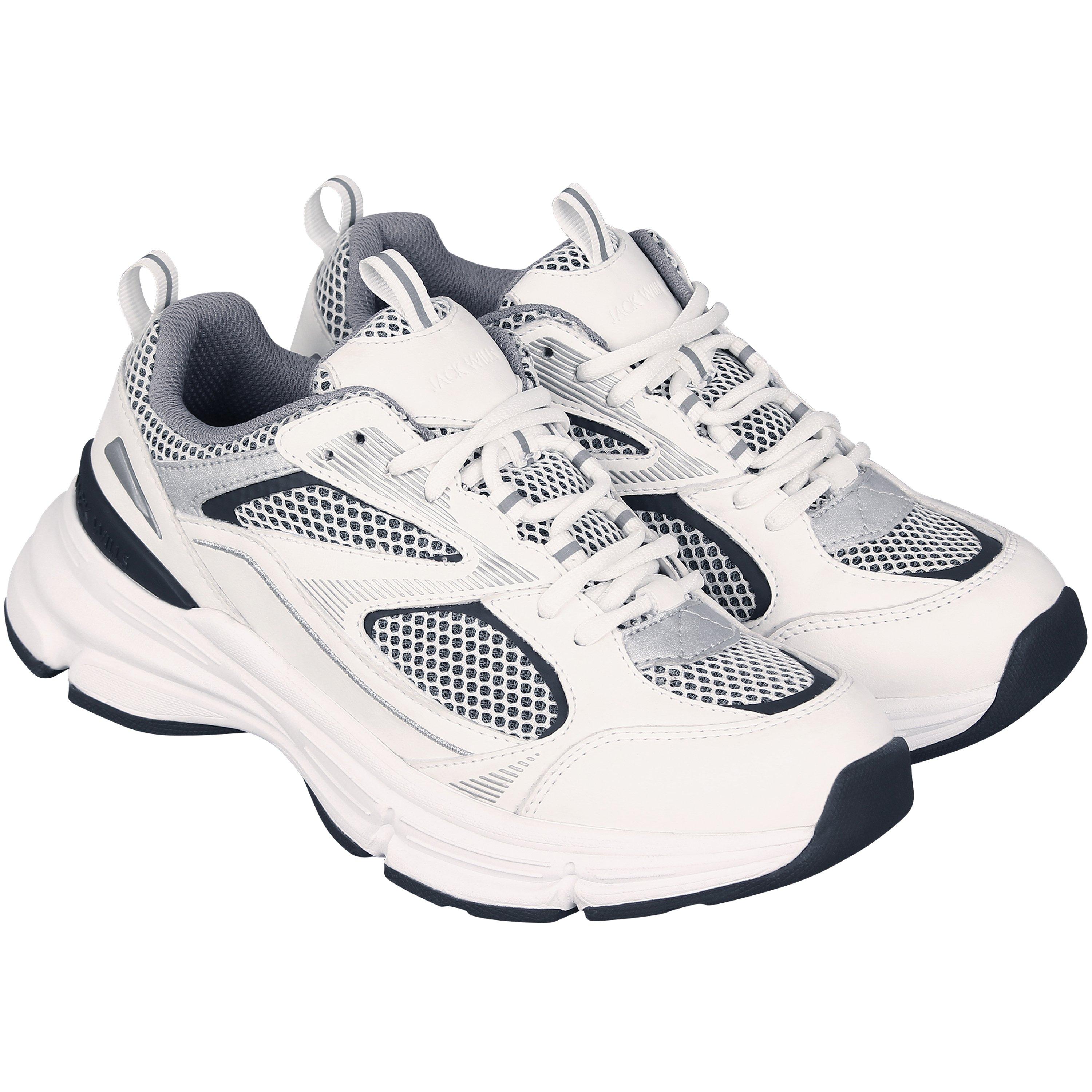 White/Grey - Jack Wills - Retro Runner Trainers - 4