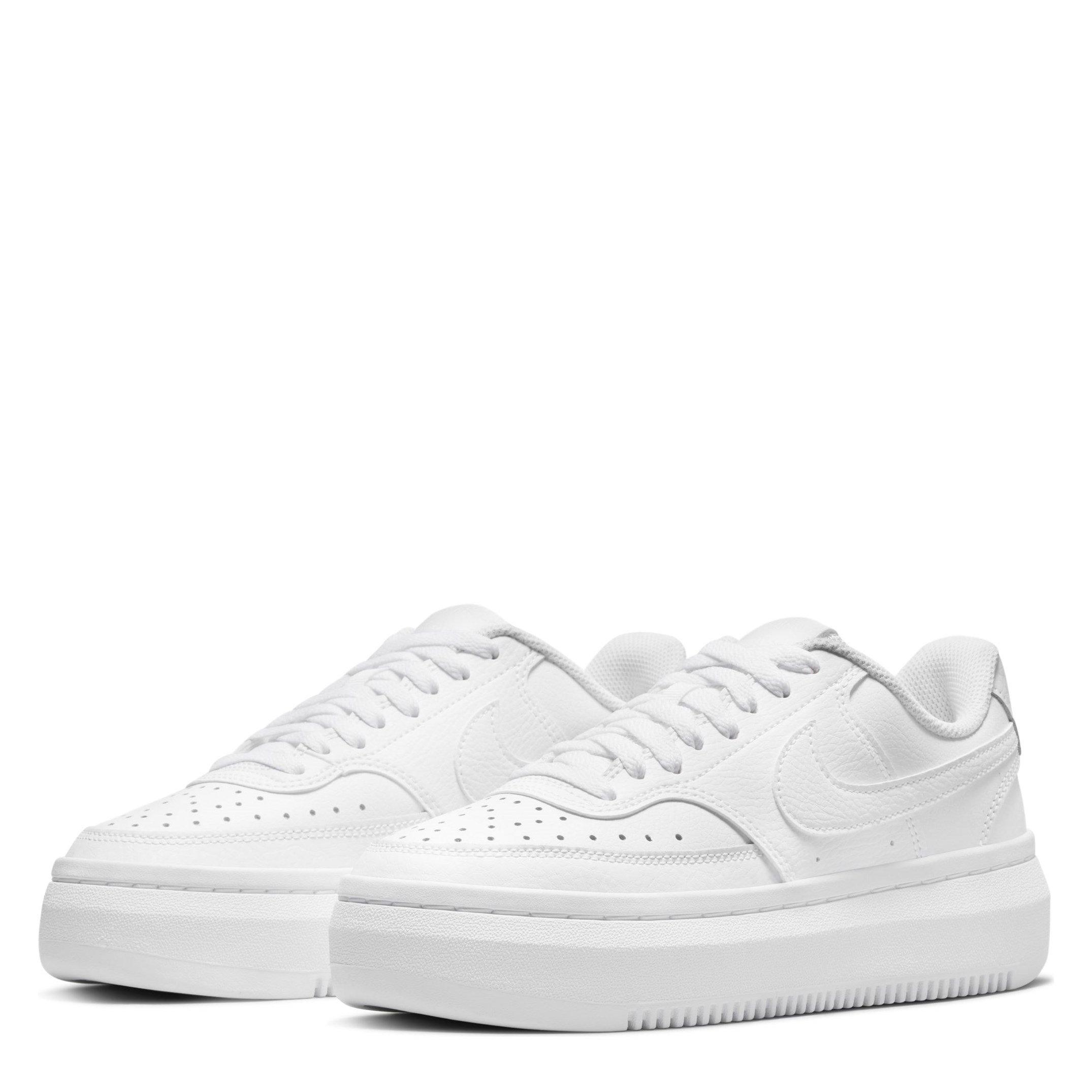 Triplo Branco - Nike - Court Vision Alta Leather Womens Trainers - 3