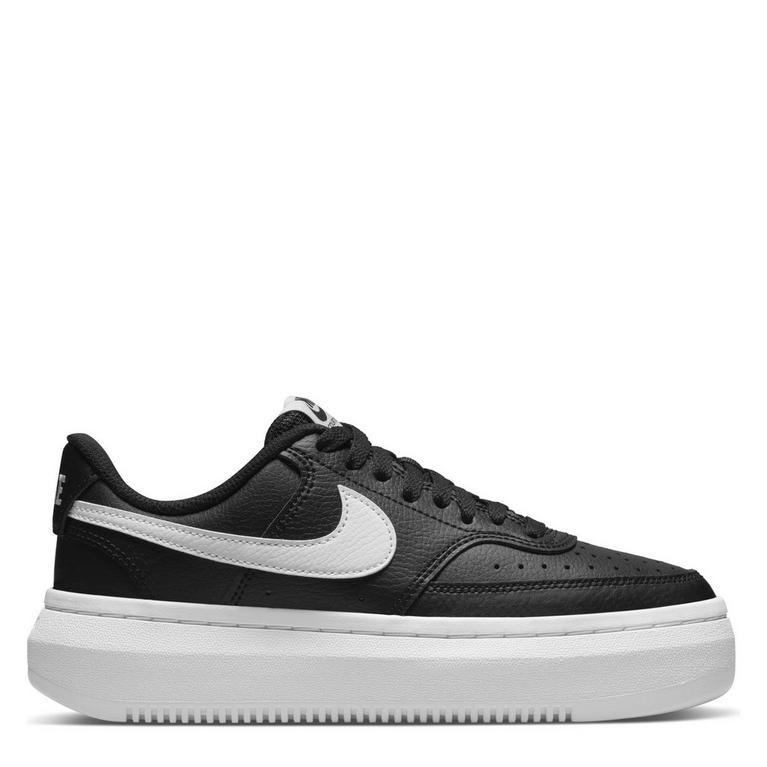 Negro/Blanco - Nike - Court Vision Alta Leather Womens Trainers - 1