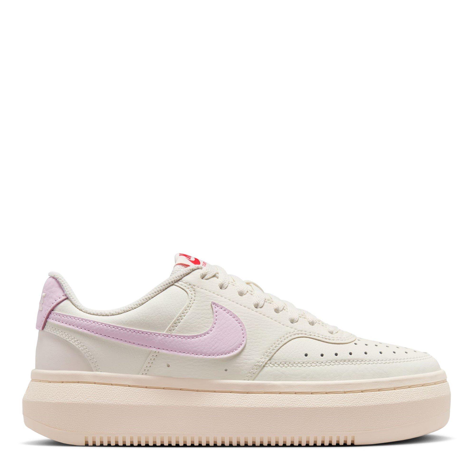 Nike Women's Court Vision Alta Leather Trainers - White/Pink - 5.5 (39)