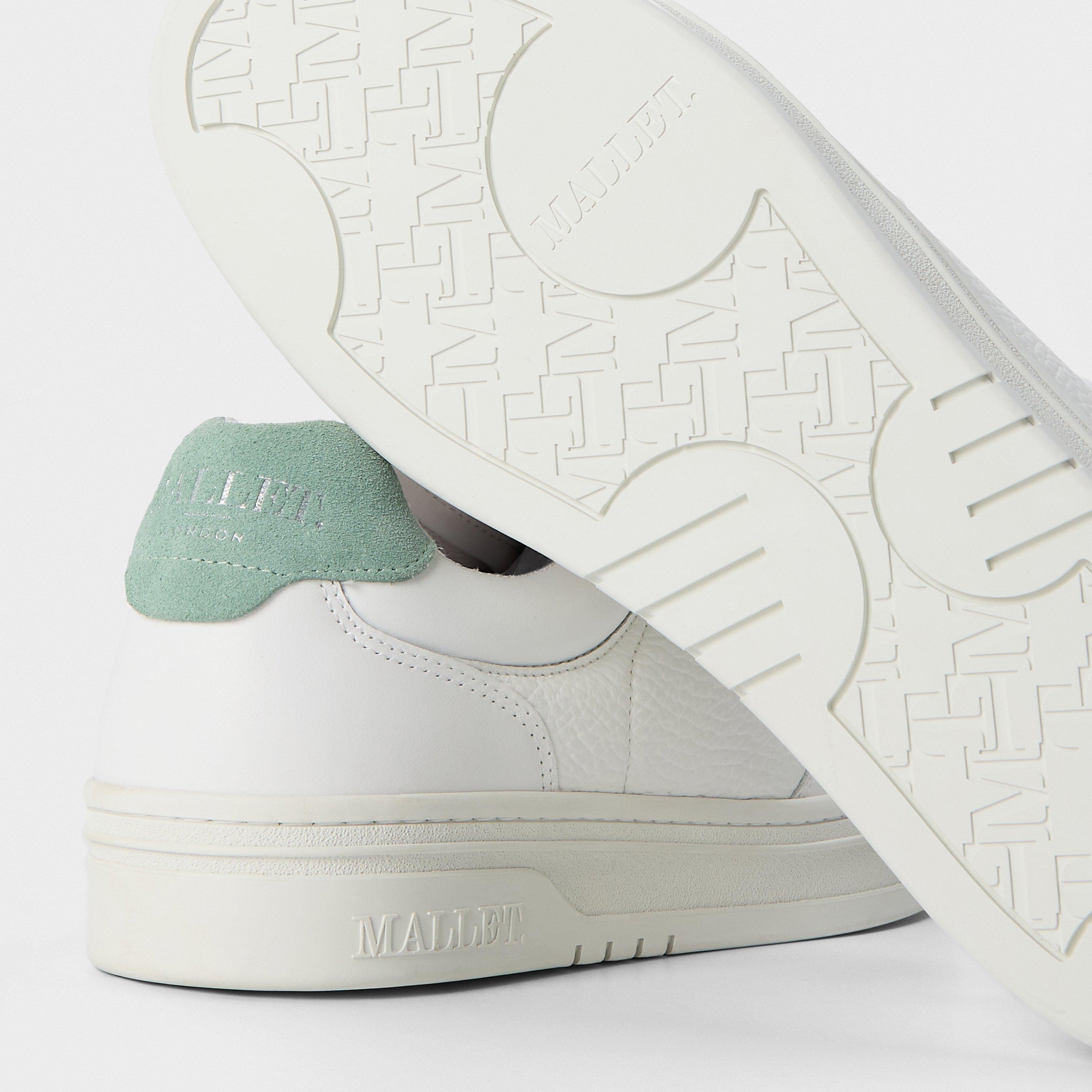 White/Mint Grn - Mallet - Women's Bentham Court Low-Top Trainers - 4
