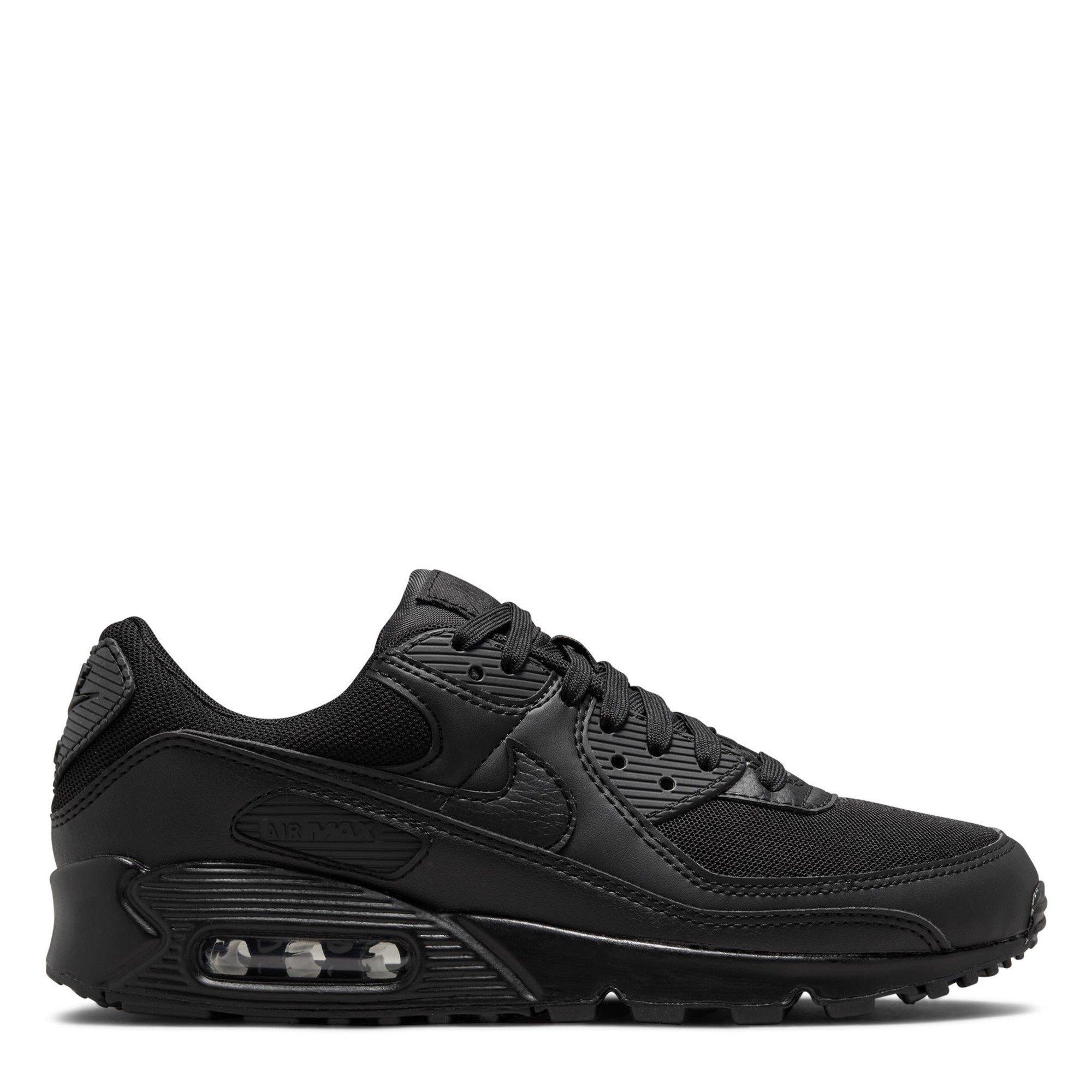 Triple Black - Nike - Air Max 90 Womens Trainers - 1