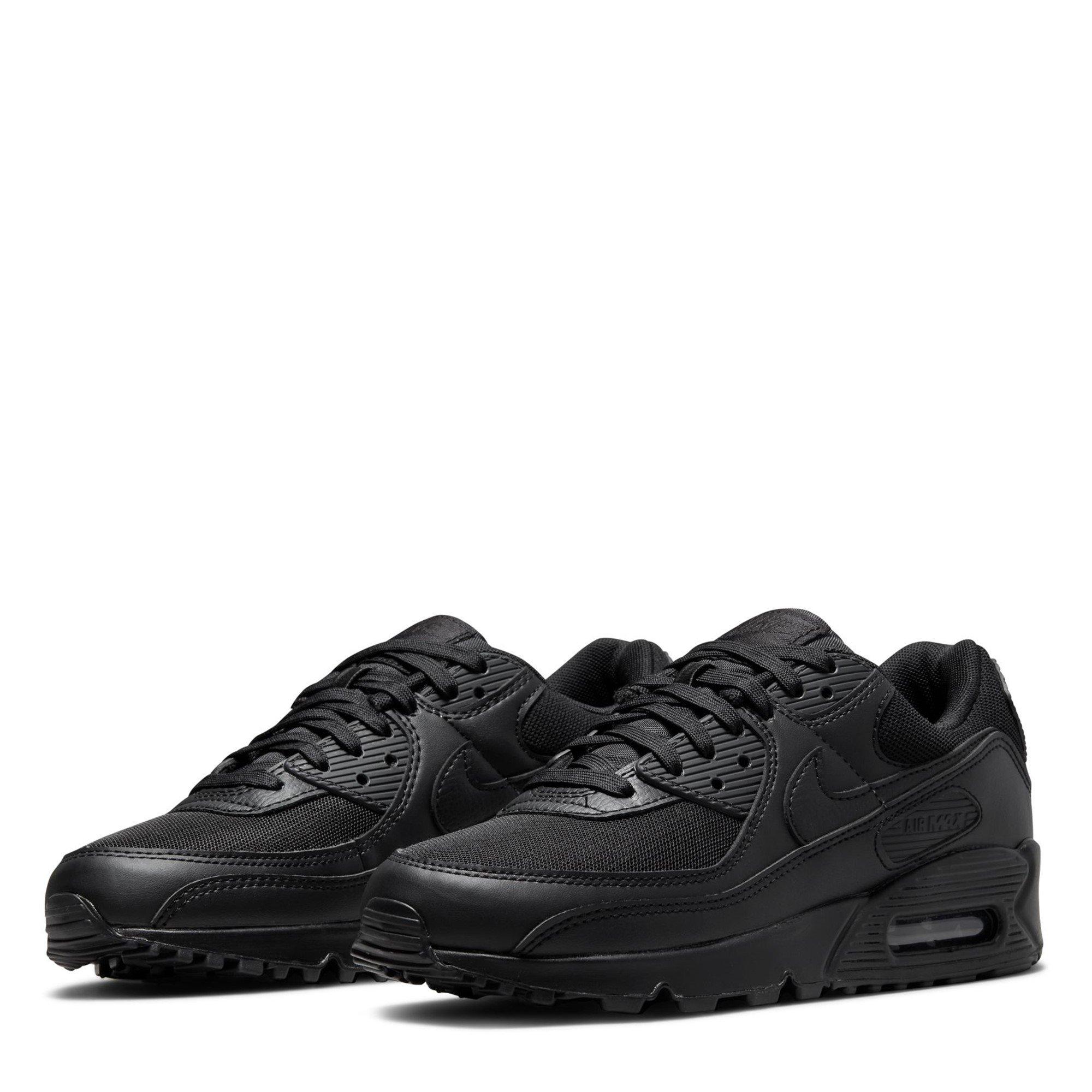 Triple Black - Nike - Air Max 90 Womens Trainers - 3