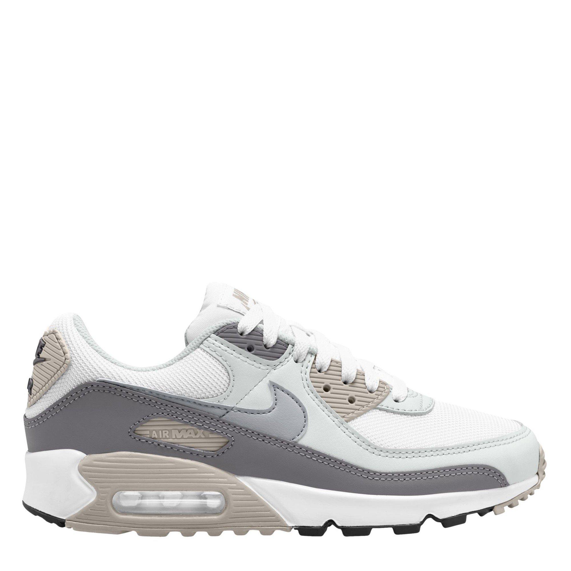 Nike Women's Air Max 90 Trainers - Cream/Grey - 6.5 (40.5)