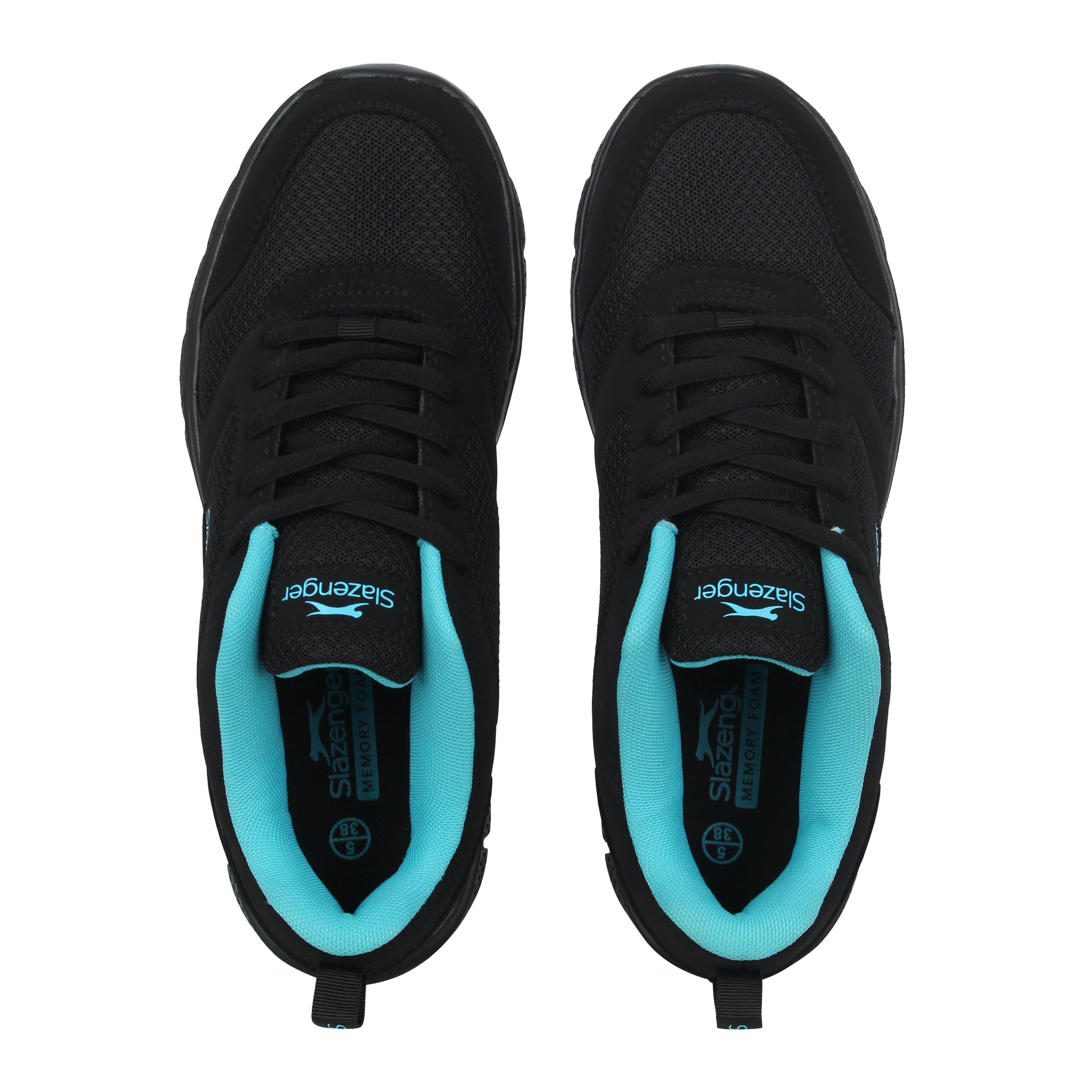 Zwart/Blauw - Slazenger - Force Mesh Trainers Womens - 5