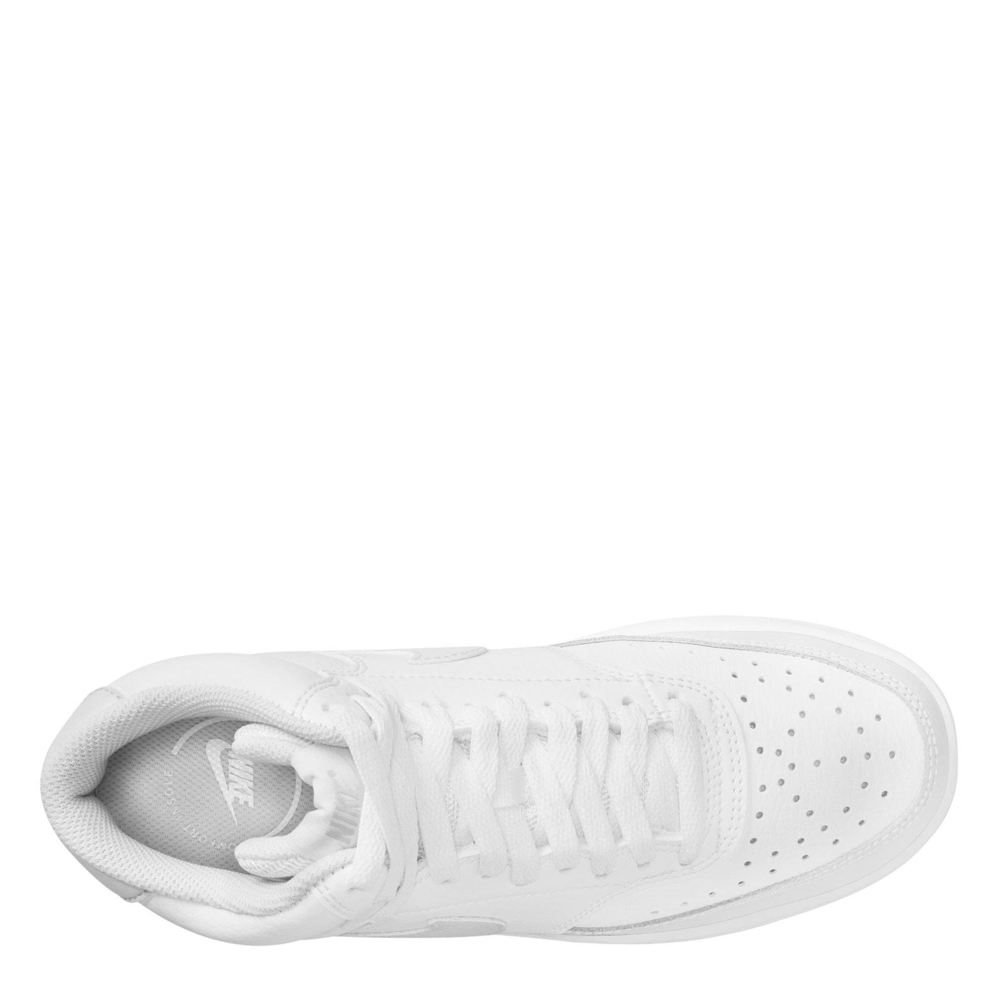 Triple White - Nike - Court Vision Mid Women's Hi Tops - 11