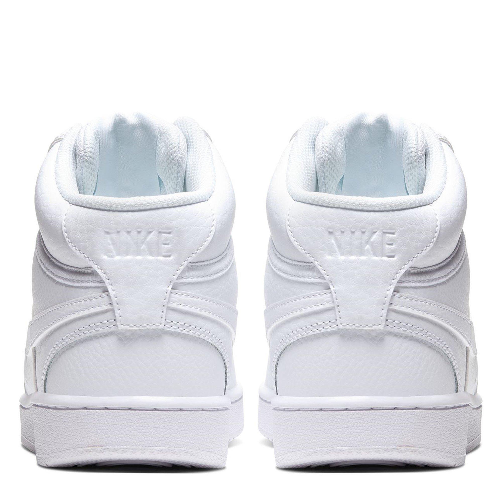 Triple White - Nike - Court Vision Mid Women's Hi Tops - 4
