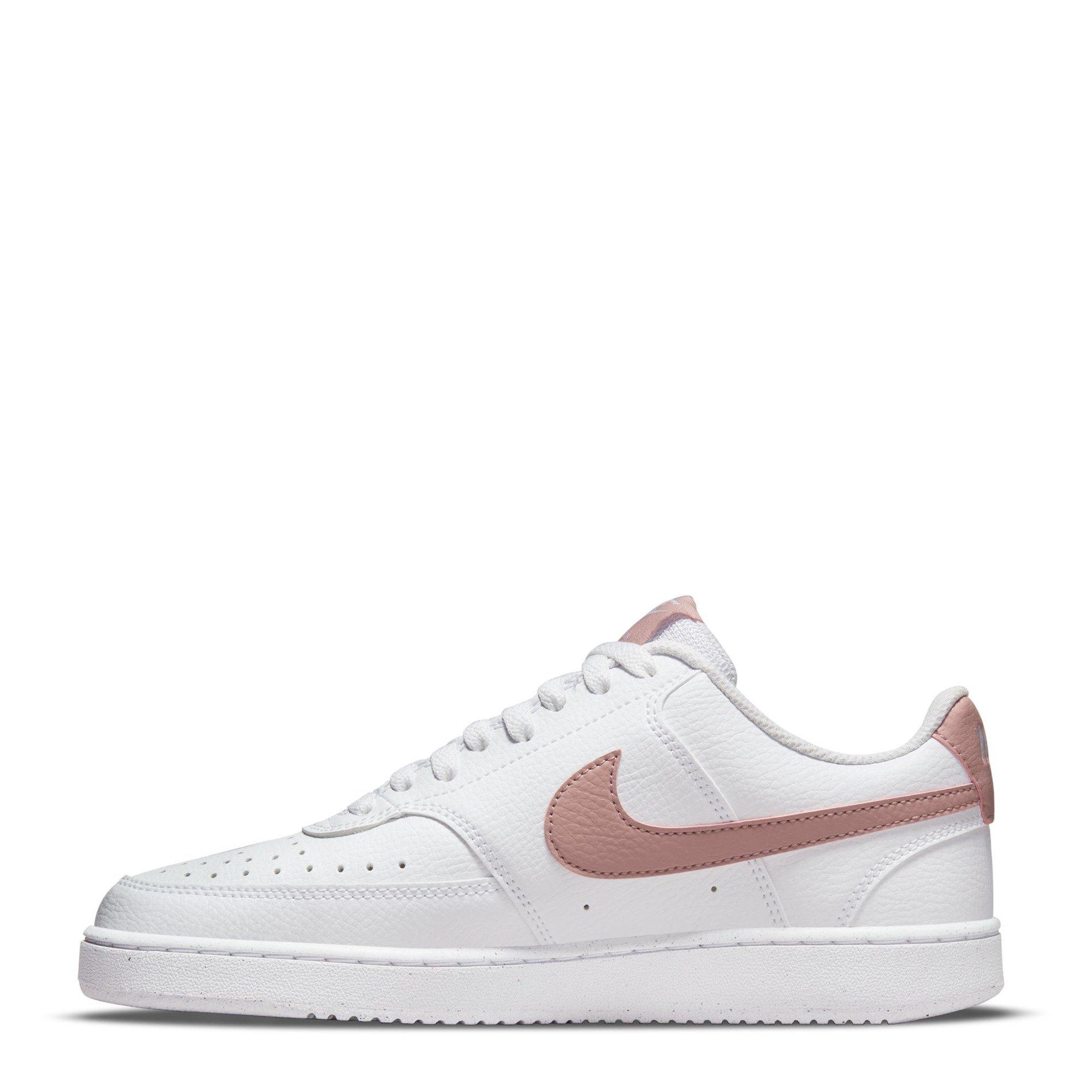 White/Pink - Nike - Womens Nike Court Vision Low Next Nature Trainers - 2