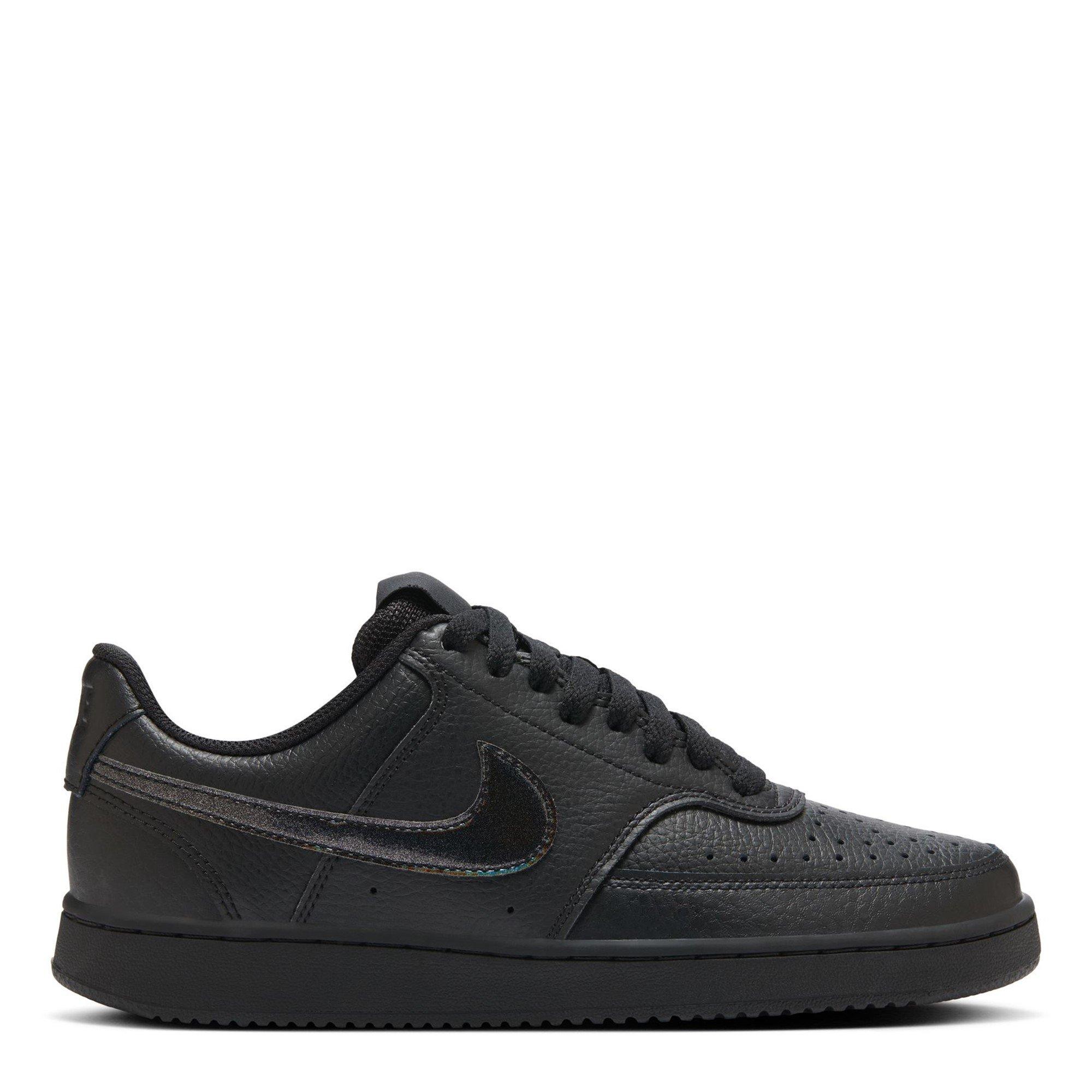 Nike Women's Court Vision Low Next Nature Trainers - Triple Black - 5.5 (39)