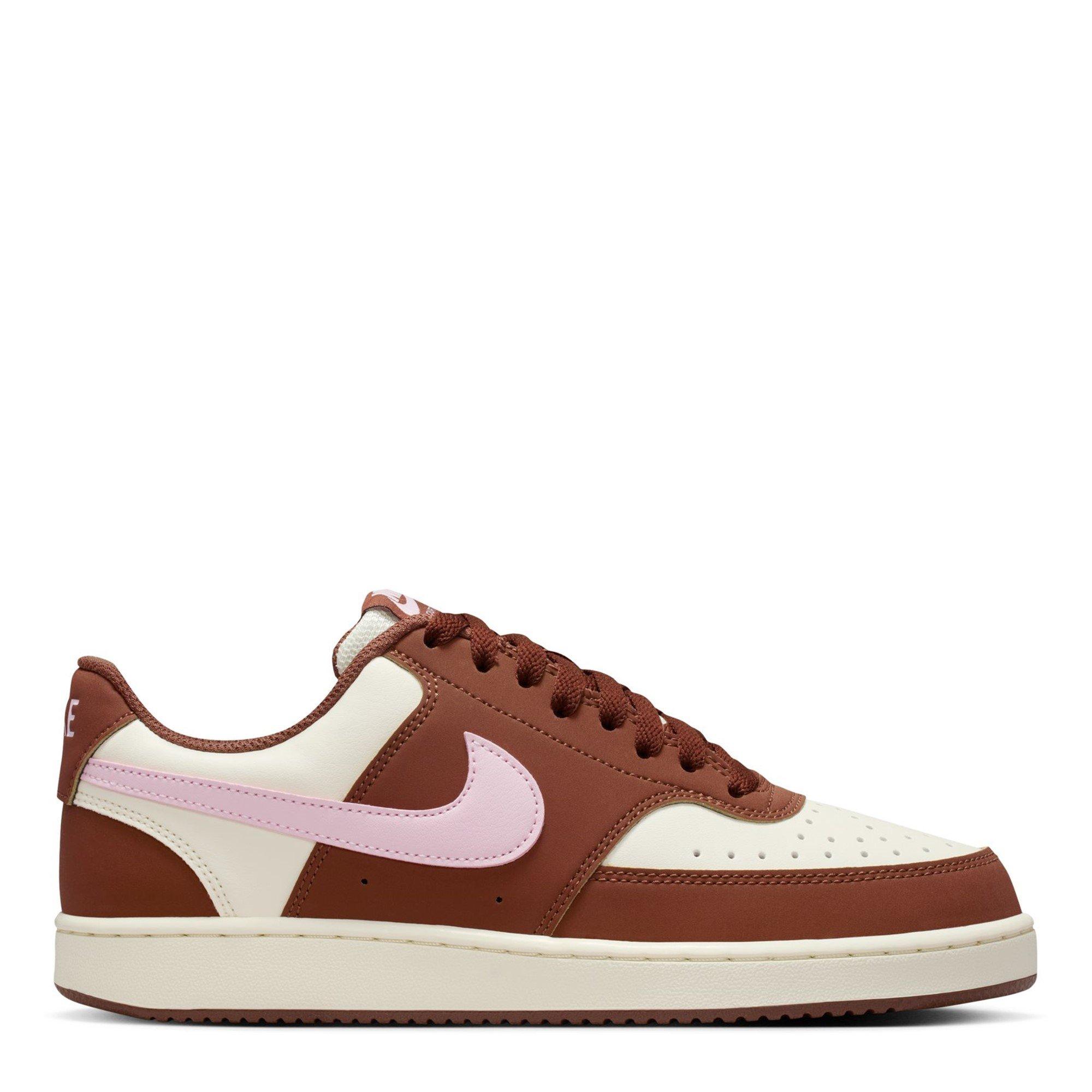 Nike Women's Court Vision Low Next Nature Trainers - Brown/Pink - 7 (41)