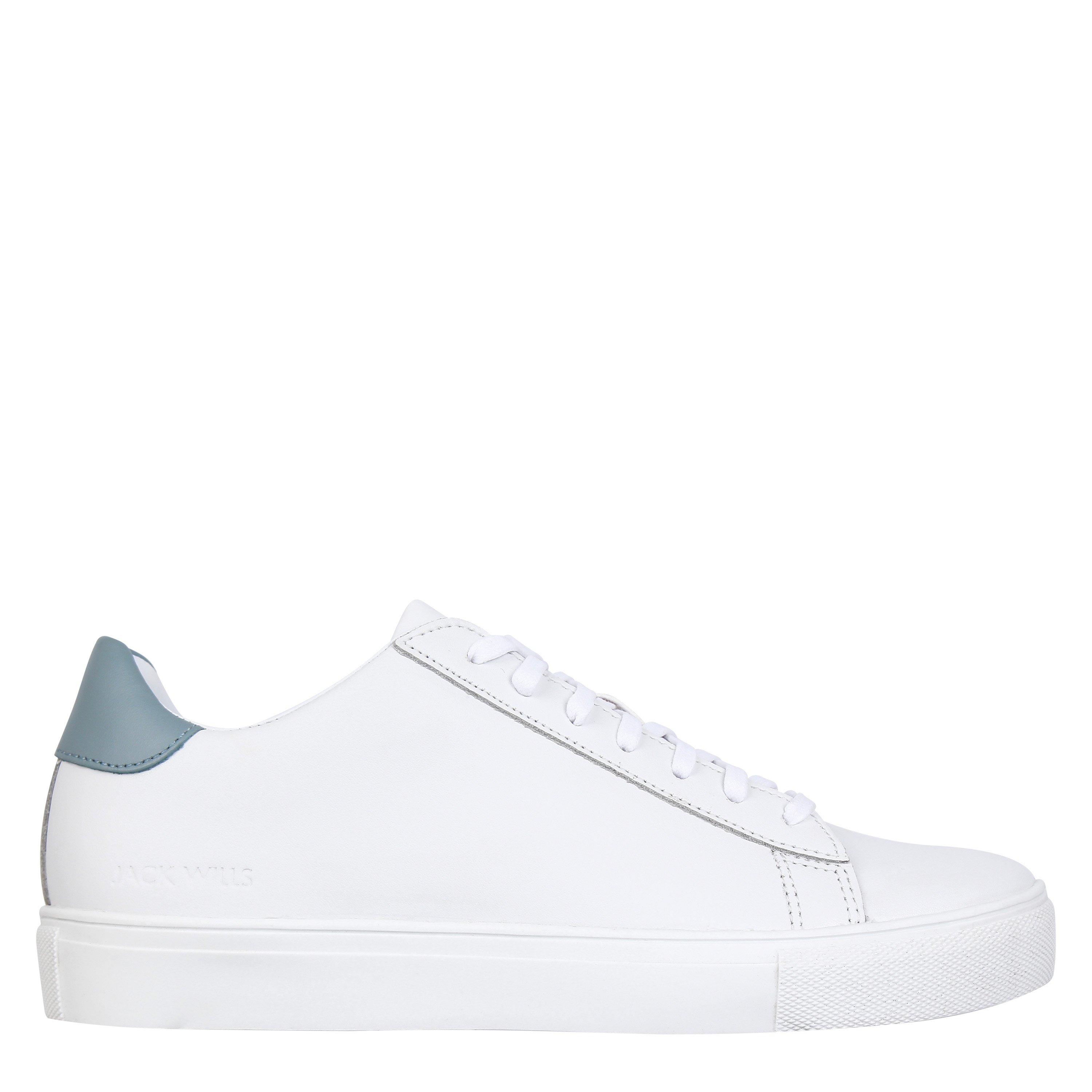 White - Jack Wills - Low Leather Trainer - 1