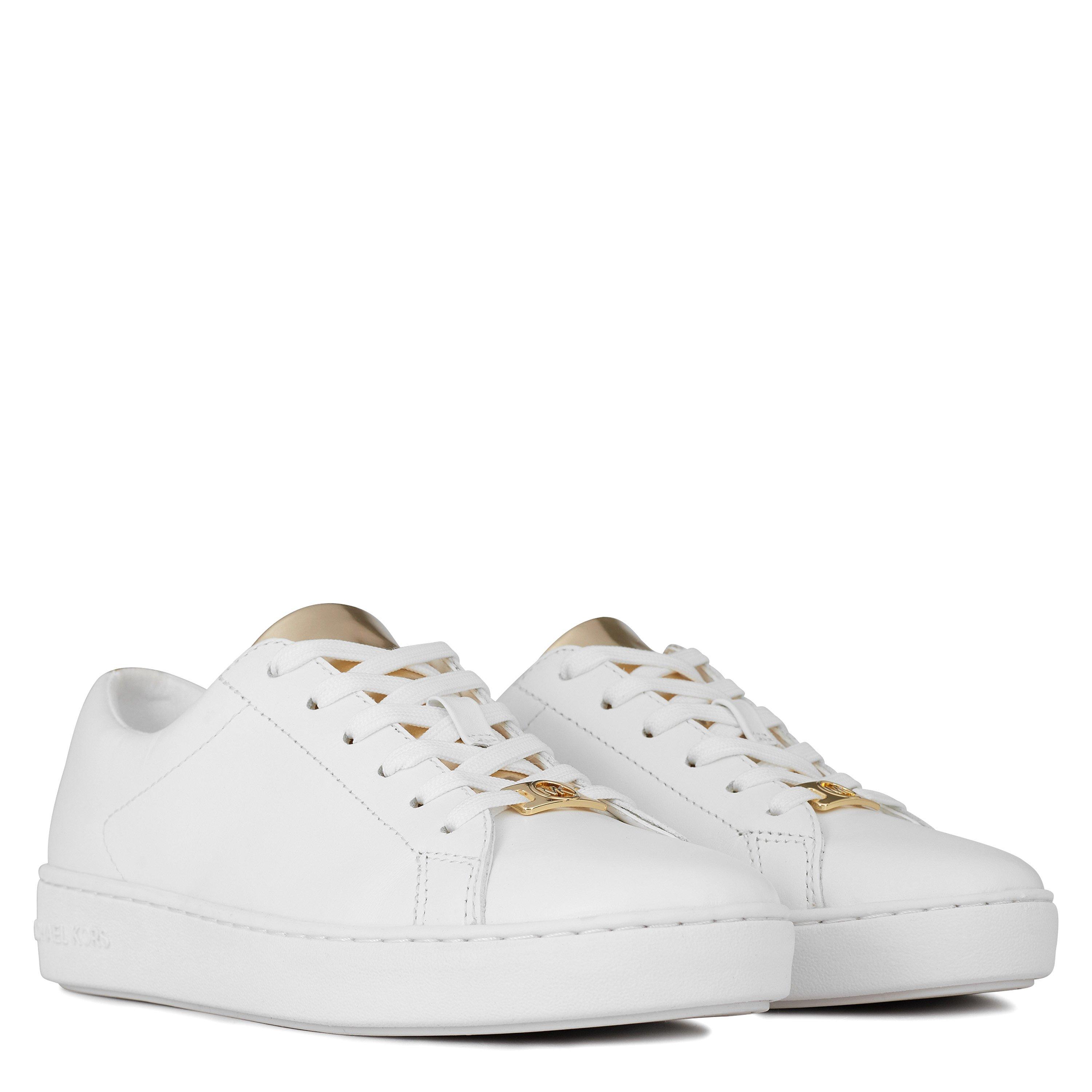 Wht/Gold - MICHAEL Michael Kors - Women's Keaton Court Trainers - 4