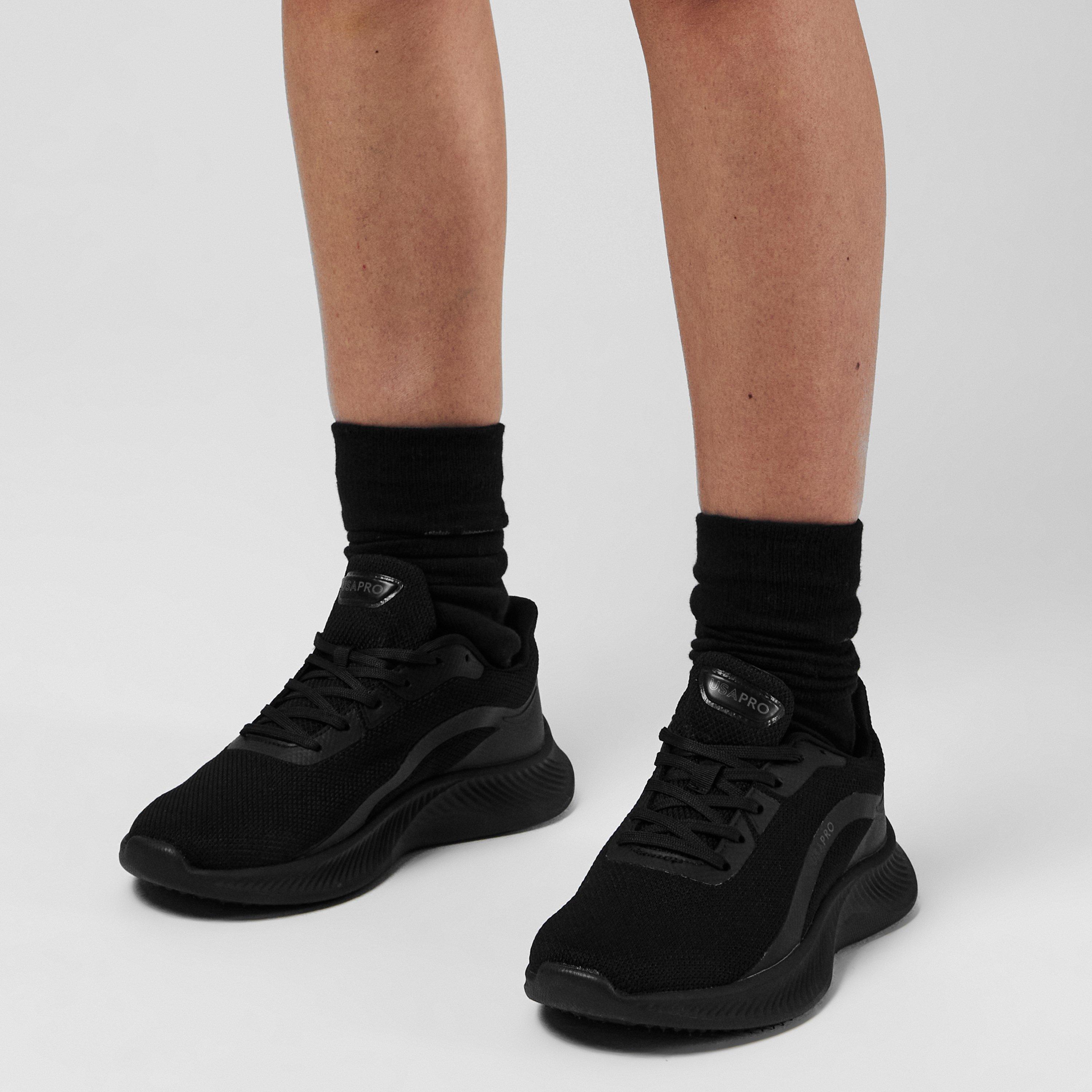 Crno/Crno - USA Pro - Womens Trainers - 2