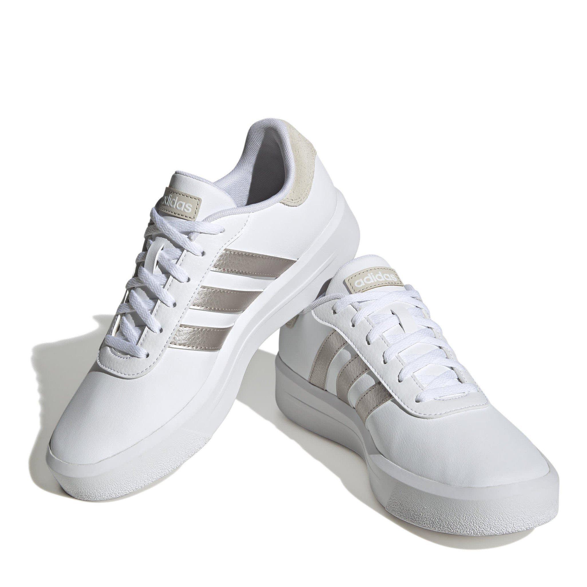 Hvid/Metallic - adidas - Court Platform Women's Trainers - 3