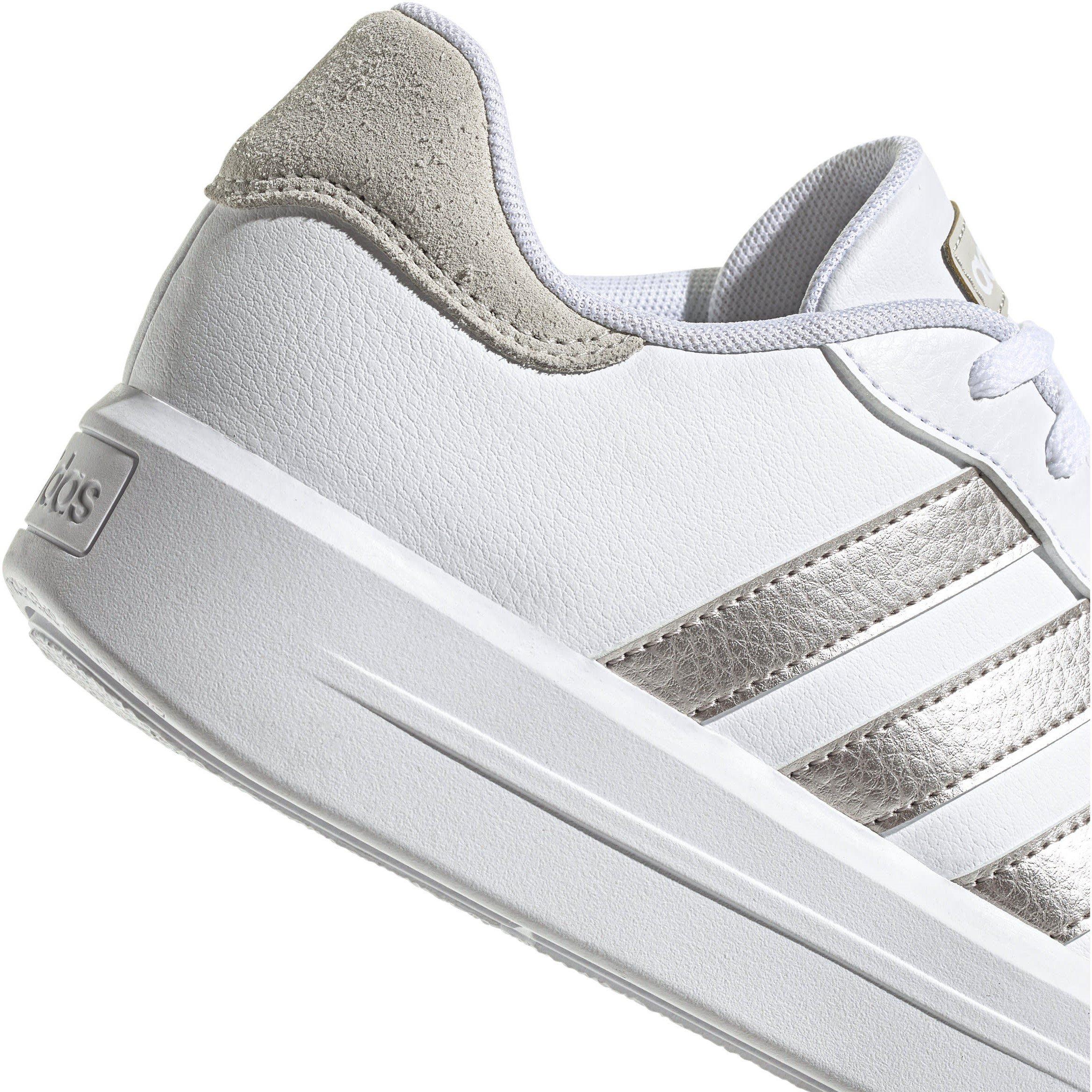 Hvid/Metallic - adidas - Court Platform Women's Trainers - 7
