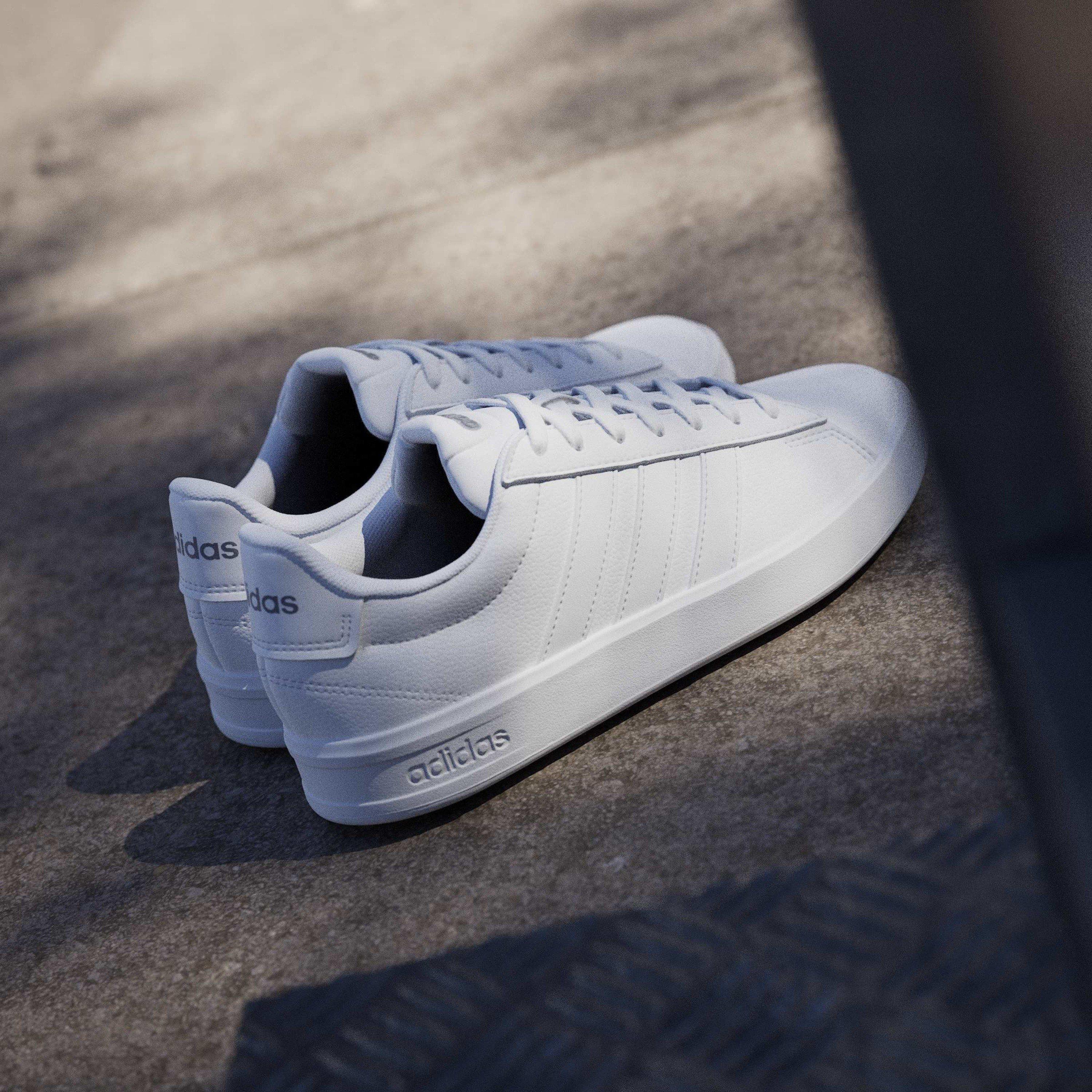 Triple White - adidas - Womens Grand Court Sneakers - 12