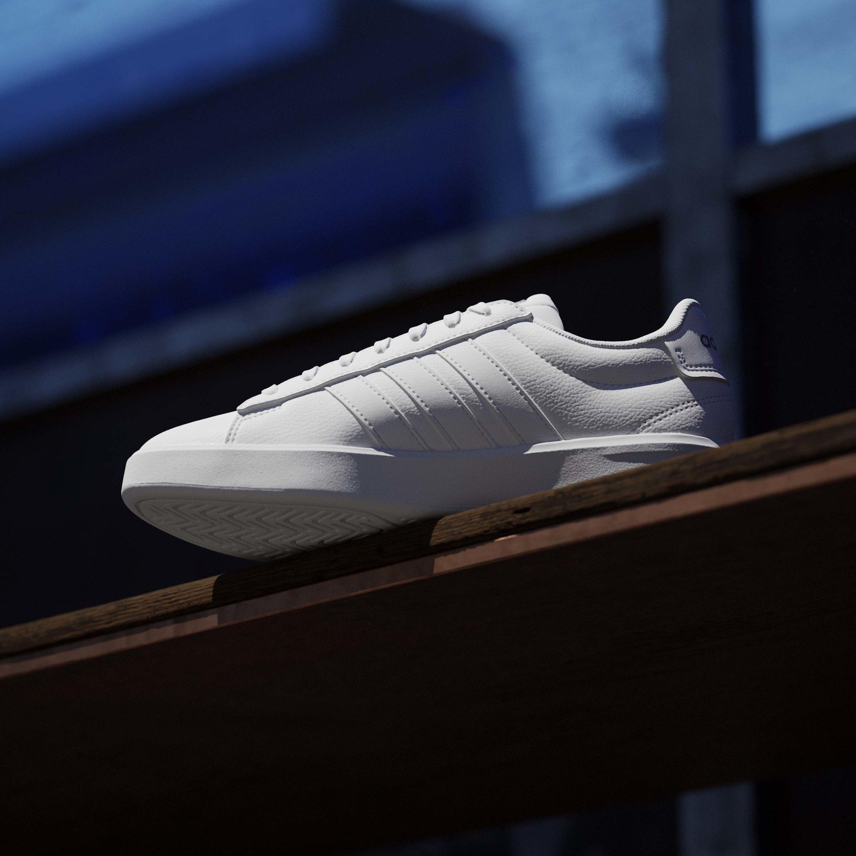 Triple White - adidas - Womens Grand Court Sneakers - 13