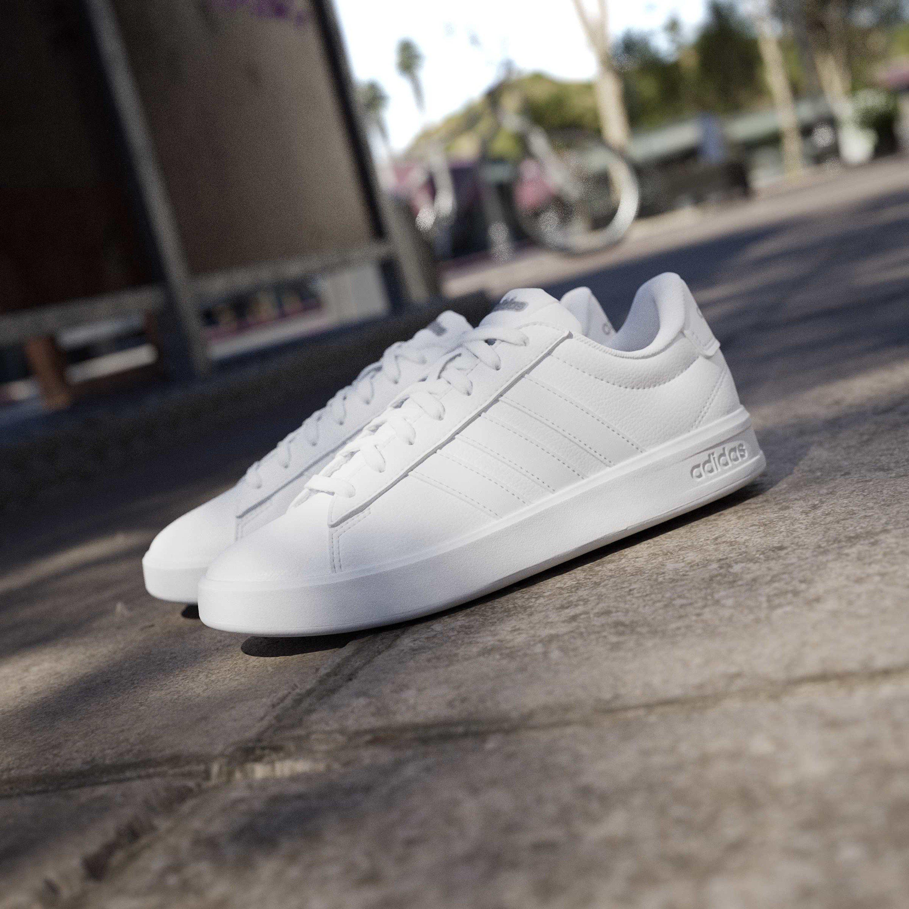 Triple White - adidas - Womens Grand Court Sneakers - 14