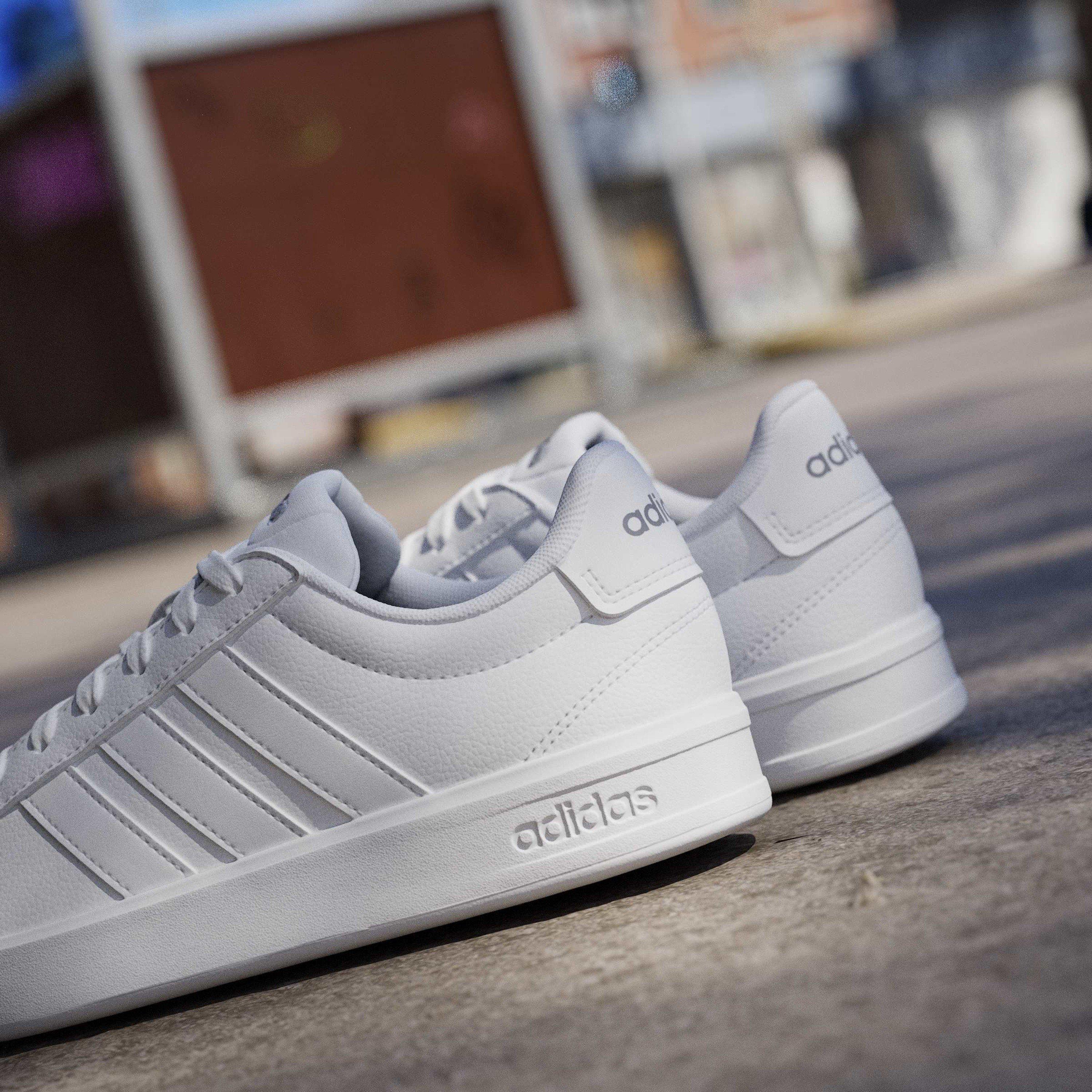 Triple White - adidas - Womens Grand Court Sneakers - 15