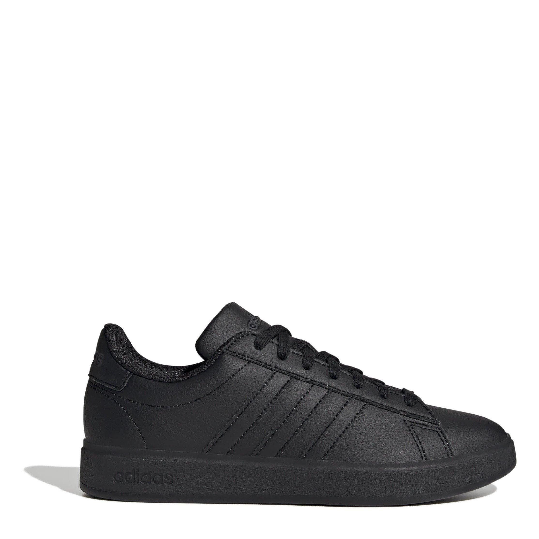 Adidas Women's Grand Court Sneakers - Triple Black - 4 (36.7)