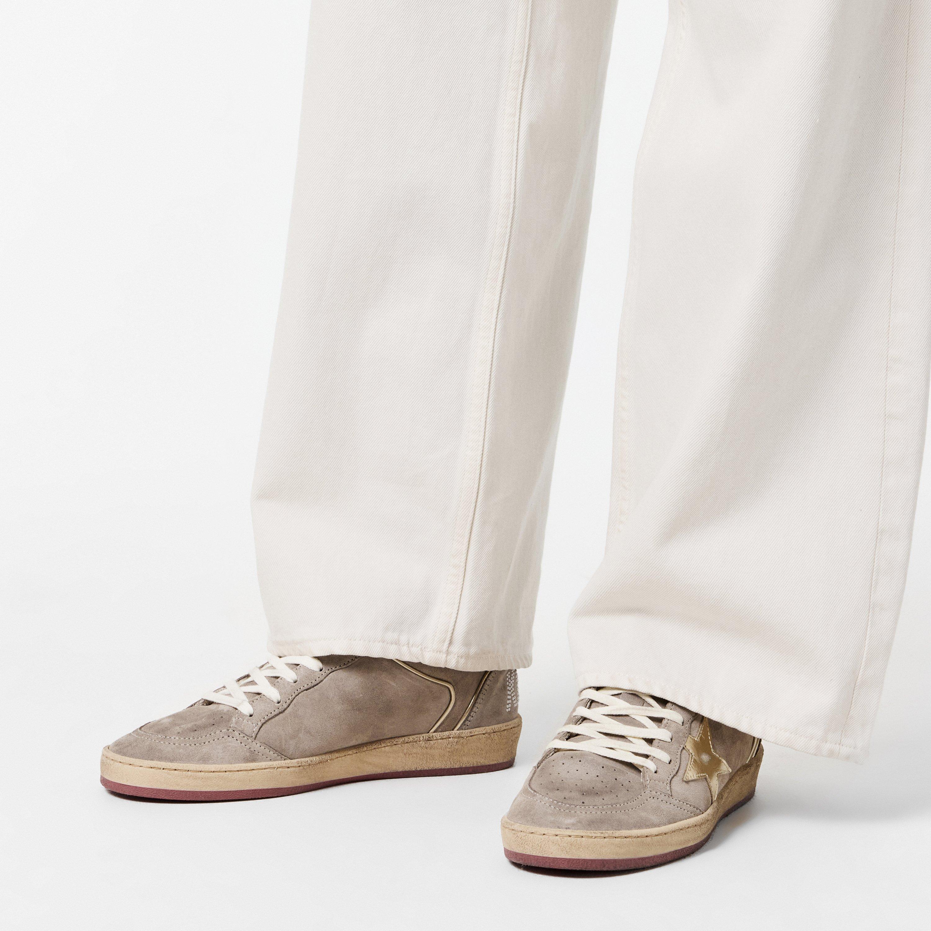 Taupe/Platinum - Golden Goose - Ball Star Sneakers Womens - 3