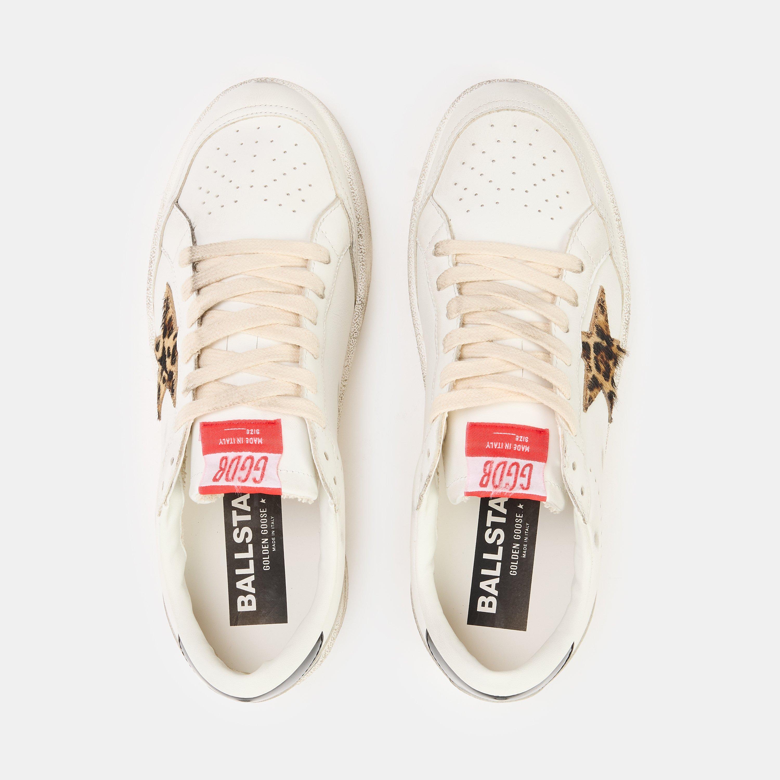 White/Leopard - Golden Goose - Ball Star Sneakers Womens - 5