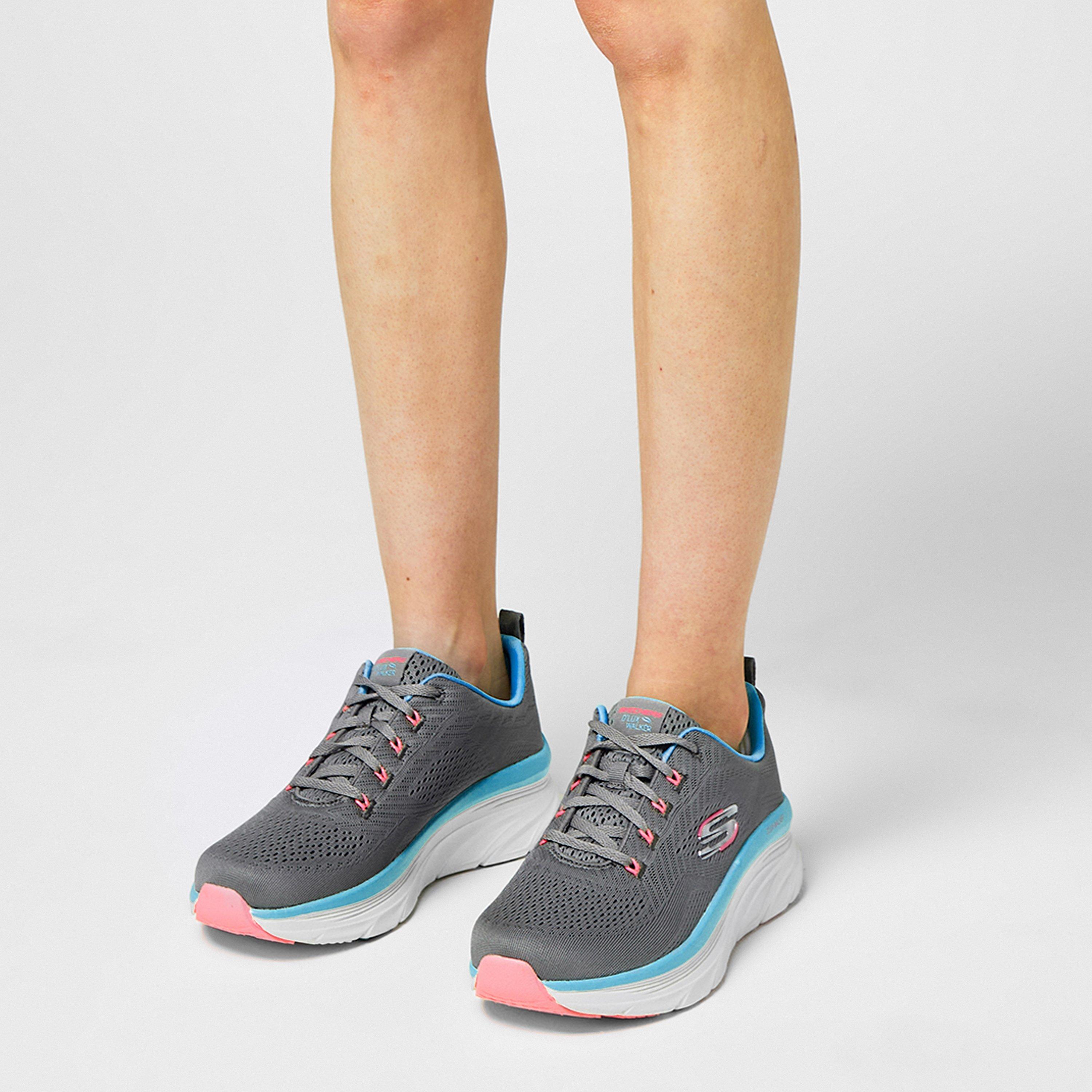 Grey - Skechers - D'Lux Walker - Fresh Finesse Women's Trainers - 2