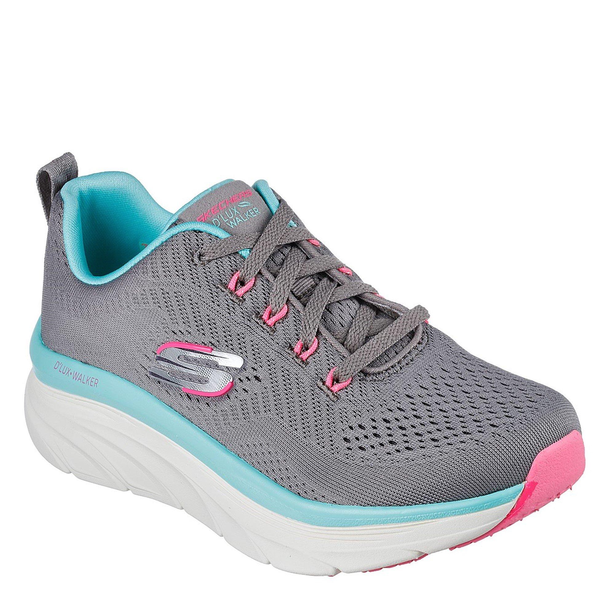 Grey - Skechers - D'Lux Walker - Fresh Finesse Women's Trainers - 4