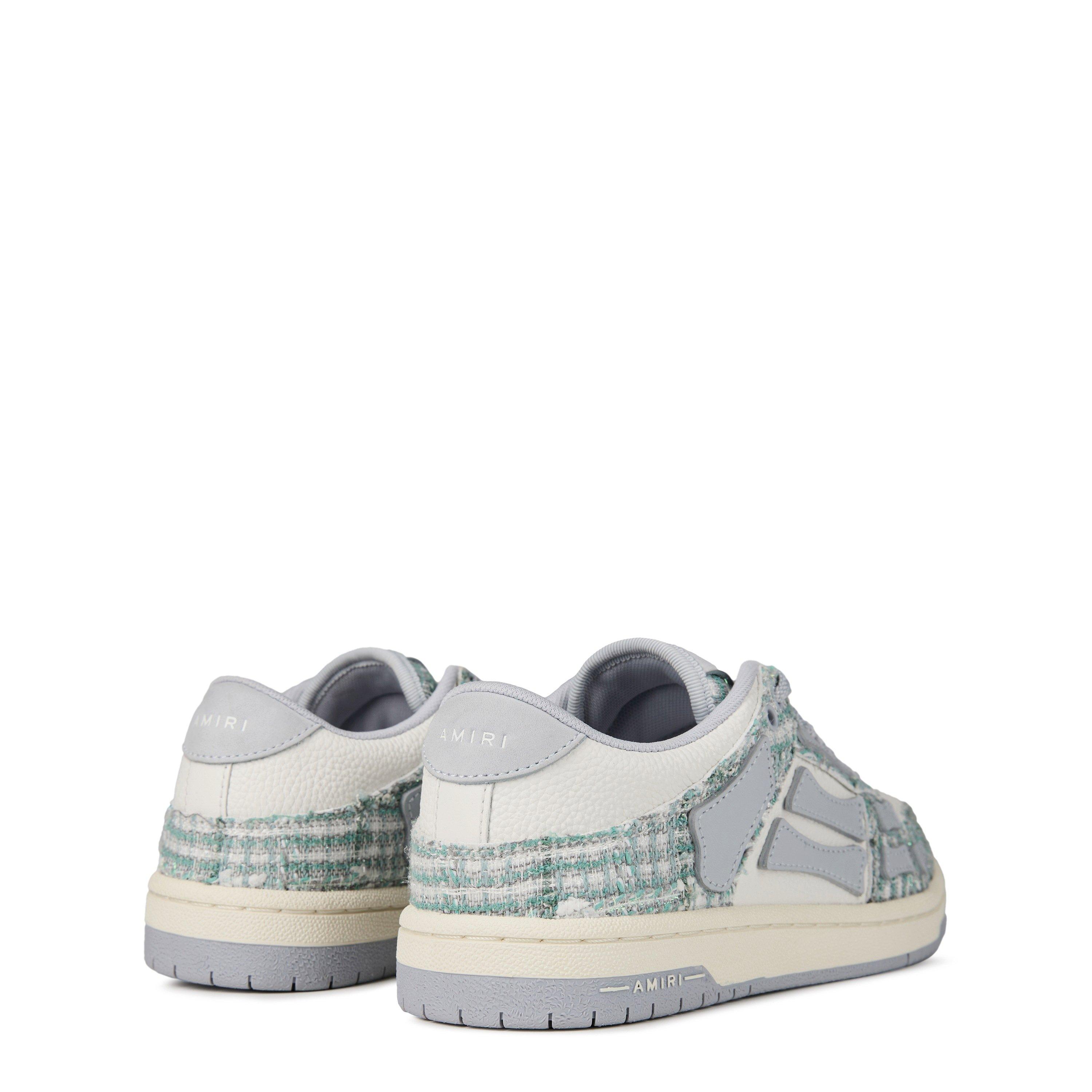 スニーカー AMIRI Tow-Tone Boucle Skel Sneakers Kid's Skel Bicolor Low-Top Sneakers | Neiman Marcus