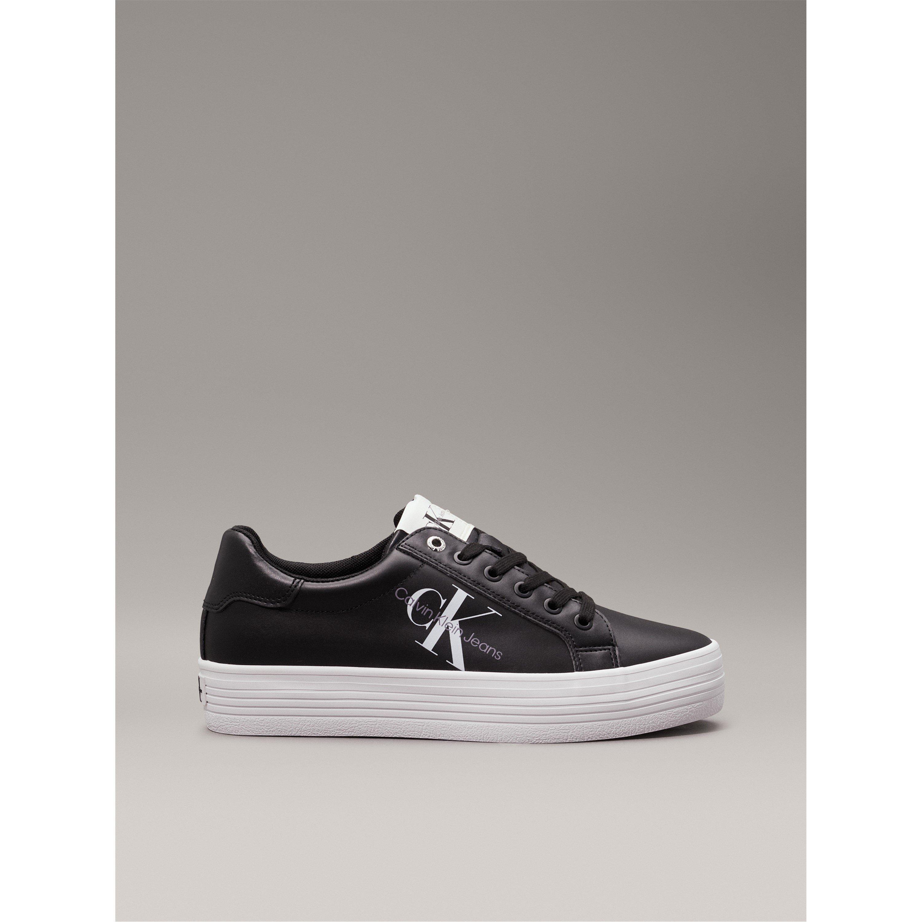 Black - Calvin Klein Jeans - Women's Vulc Flatform Lace-Up Low-Top Trainers - 1