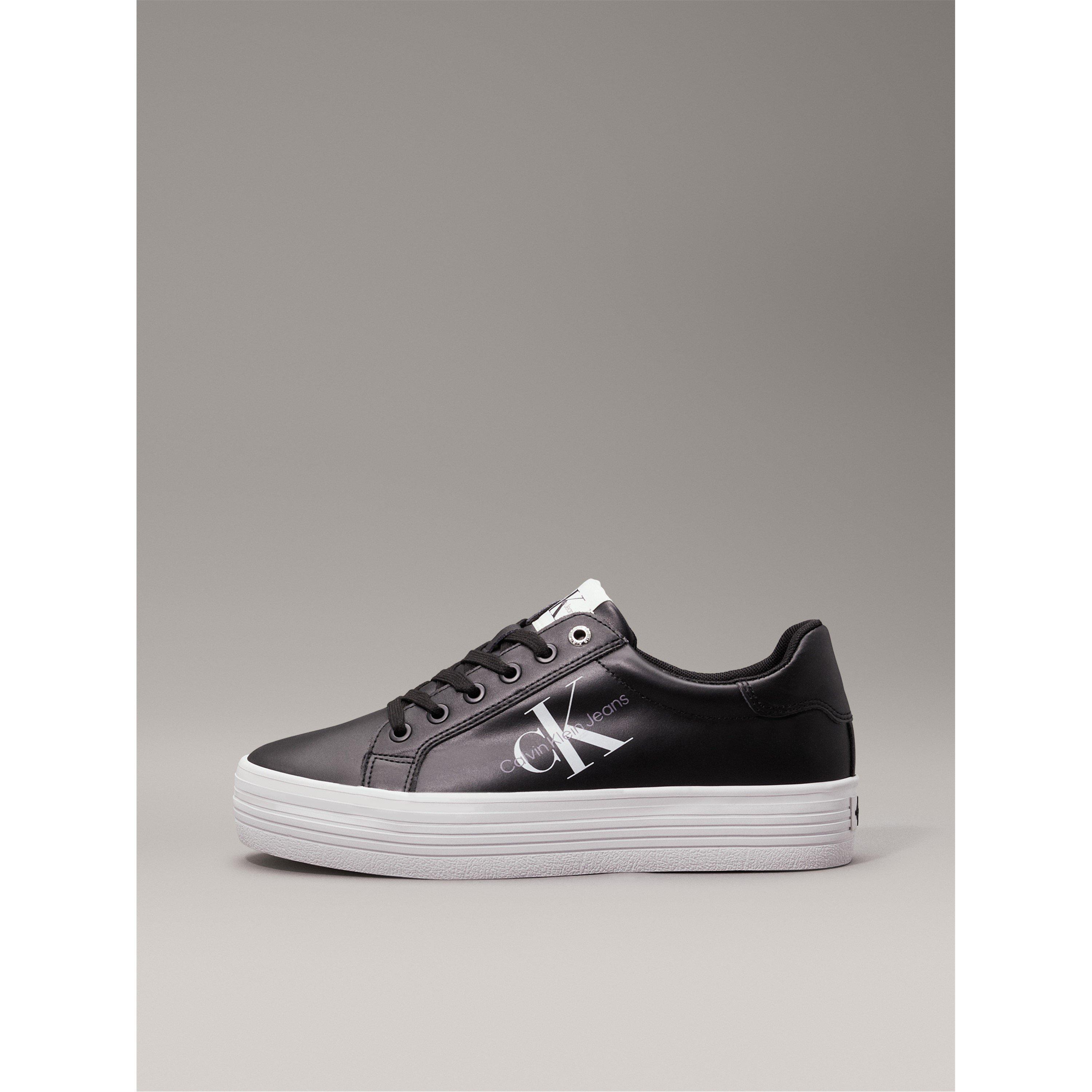 Negro - Calvin Klein Jeans - Women's Vulc Flatform Lace-Up Low-Top Trainers - 2