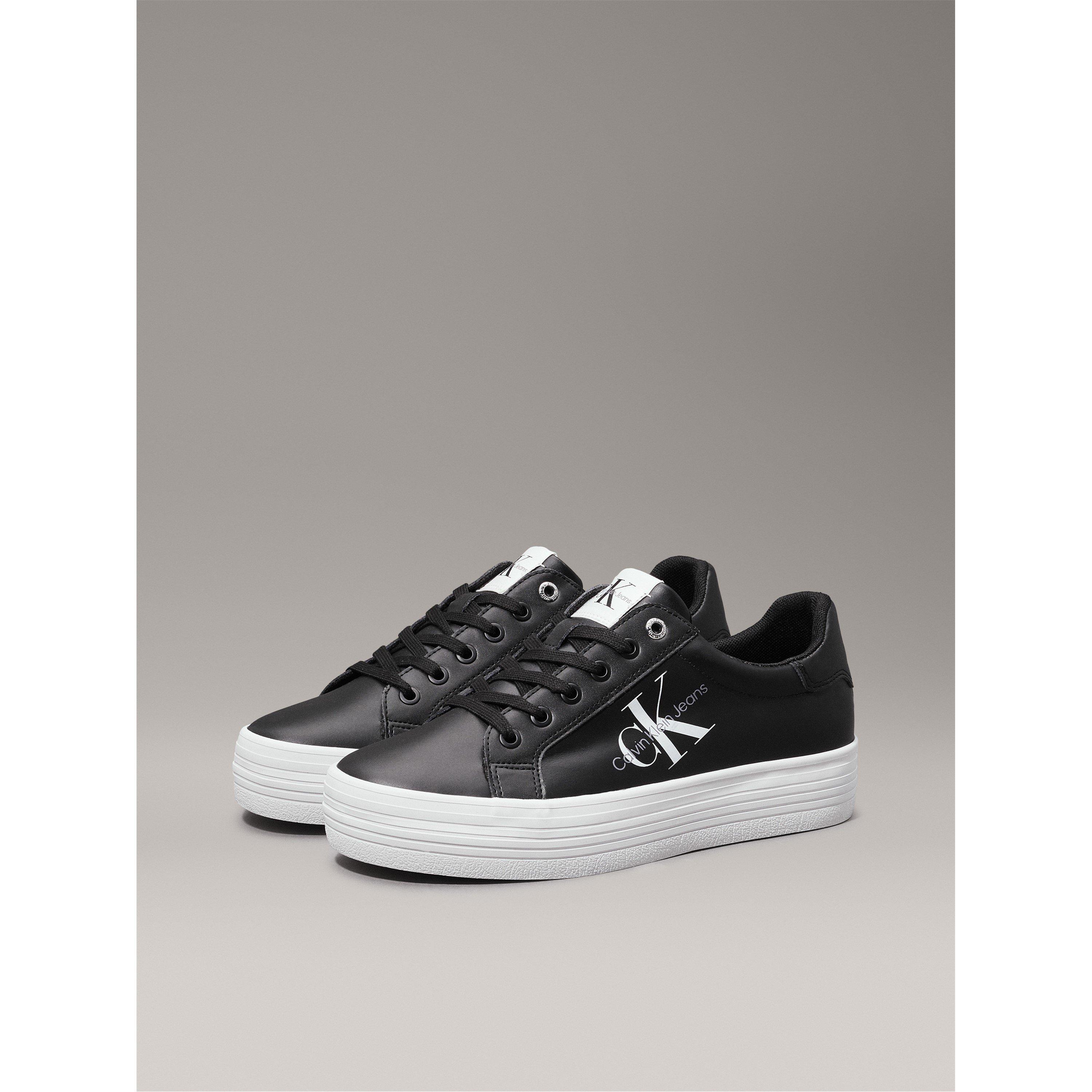 Negro - Calvin Klein Jeans - Women's Vulc Flatform Lace-Up Low-Top Trainers - 3