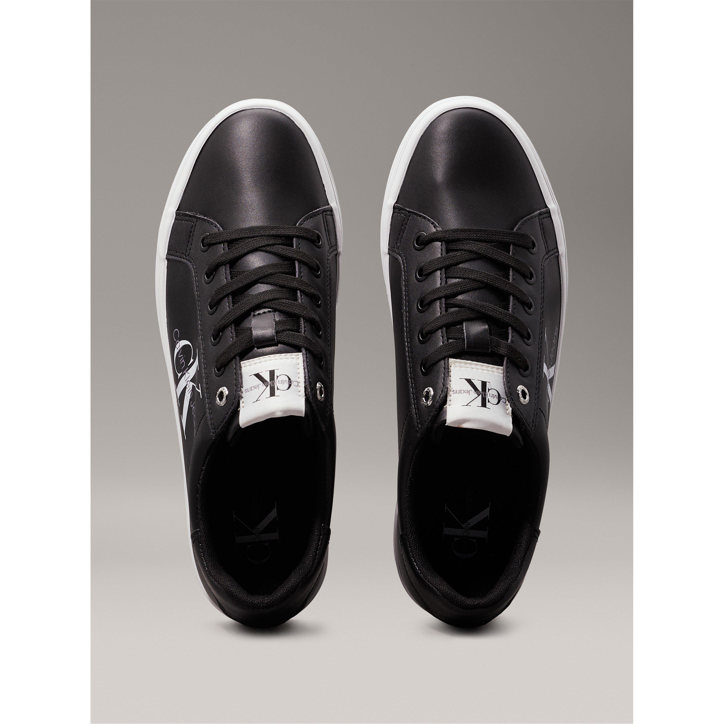 Negro - Calvin Klein Jeans - Women's Vulc Flatform Lace-Up Low-Top Trainers - 5