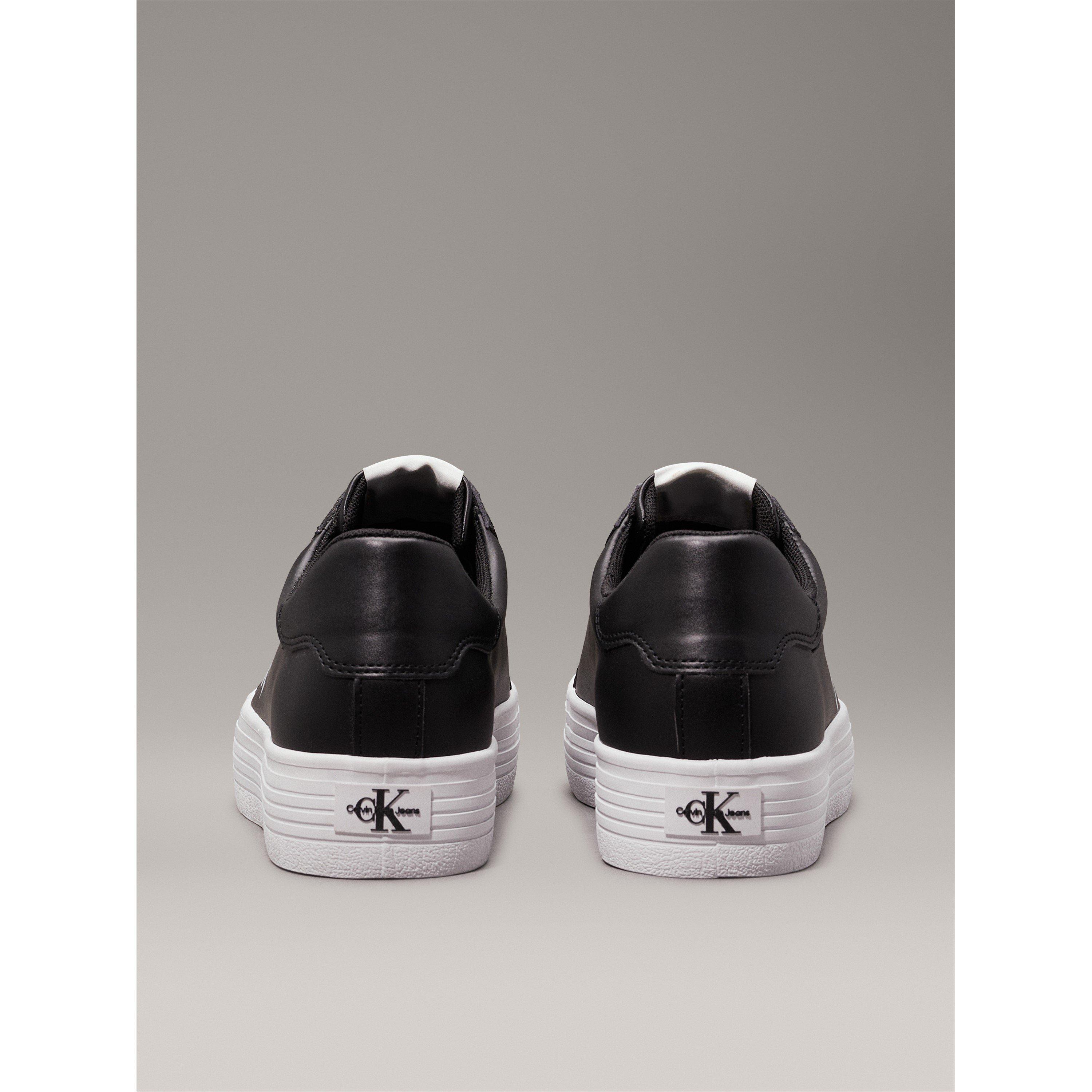 Negro - Calvin Klein Jeans - Women's Vulc Flatform Lace-Up Low-Top Trainers - 7