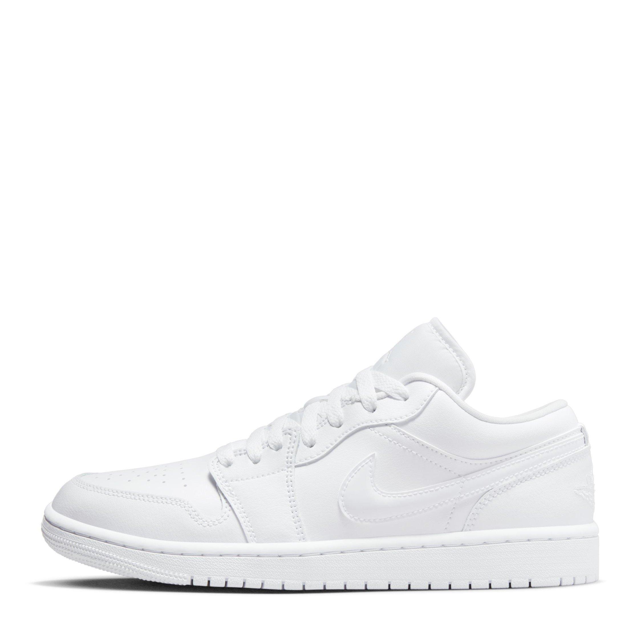 White/White - Nike - Air Jordan 1 Low Trainers - 2