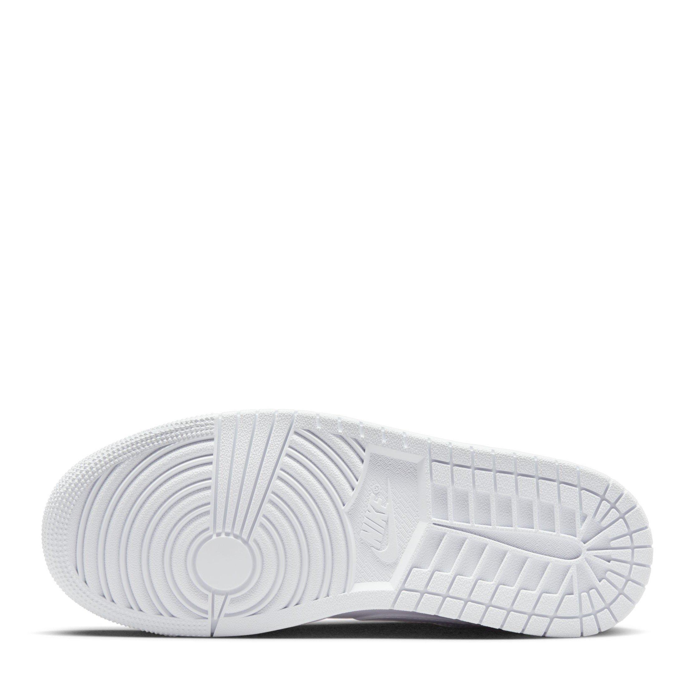 White/White - Nike - Air Jordan 1 Low Trainers - 3