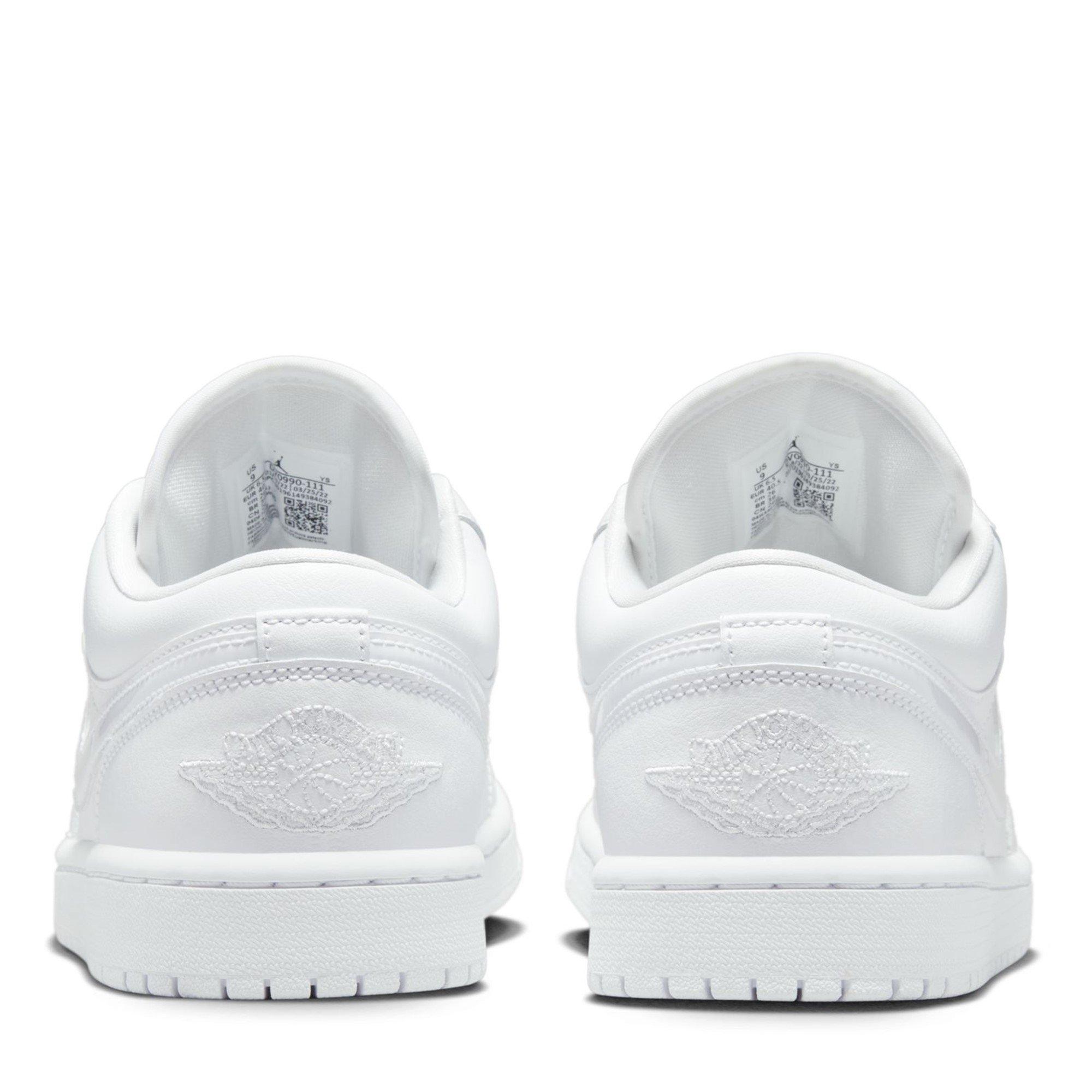 White/White - Nike - Air Jordan 1 Low Trainers - 6