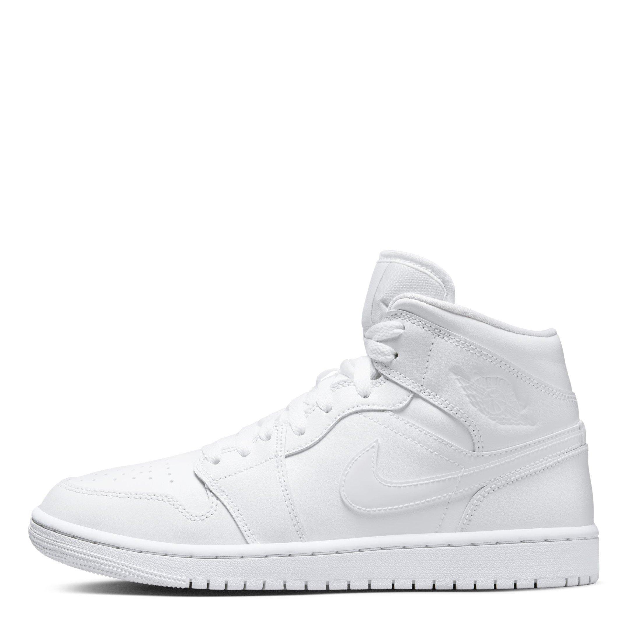 White/White - Nike - Air Jordan Mid Trainers - 2