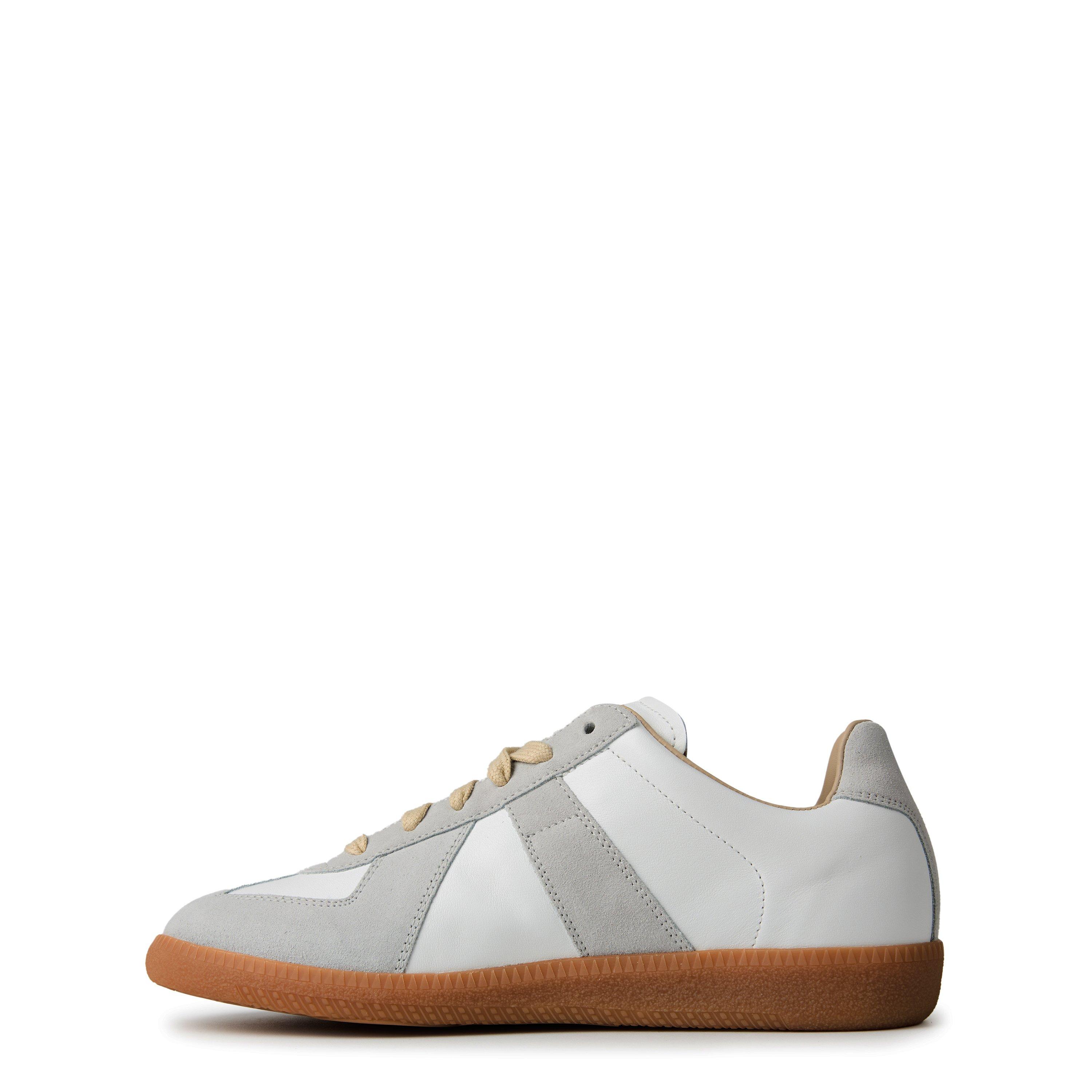 Dirty White - Maison Margiela - Replica Suede And Leather Sneakers - 3