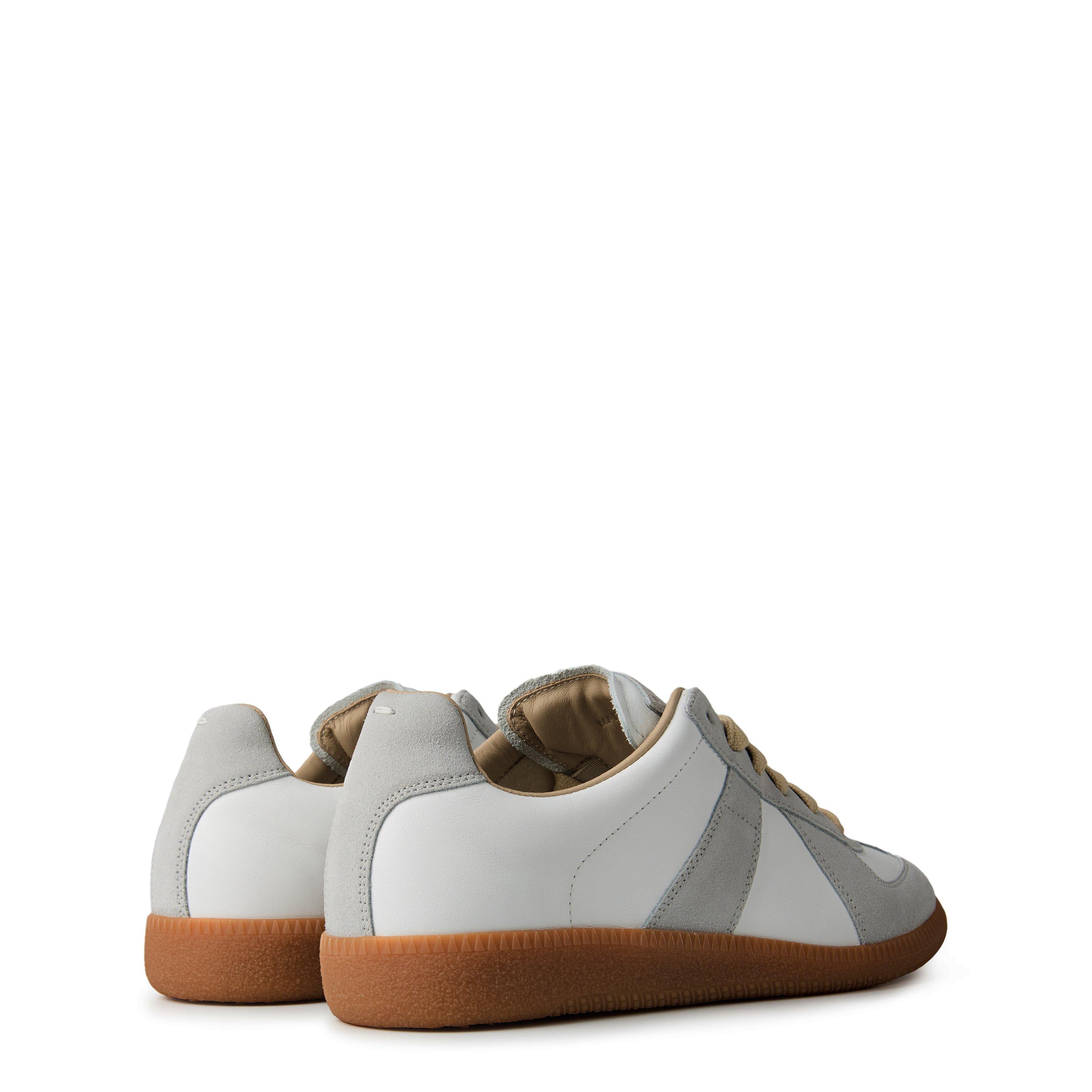 Dirty White - Maison Margiela - Replica Suede And Leather Sneakers - 5