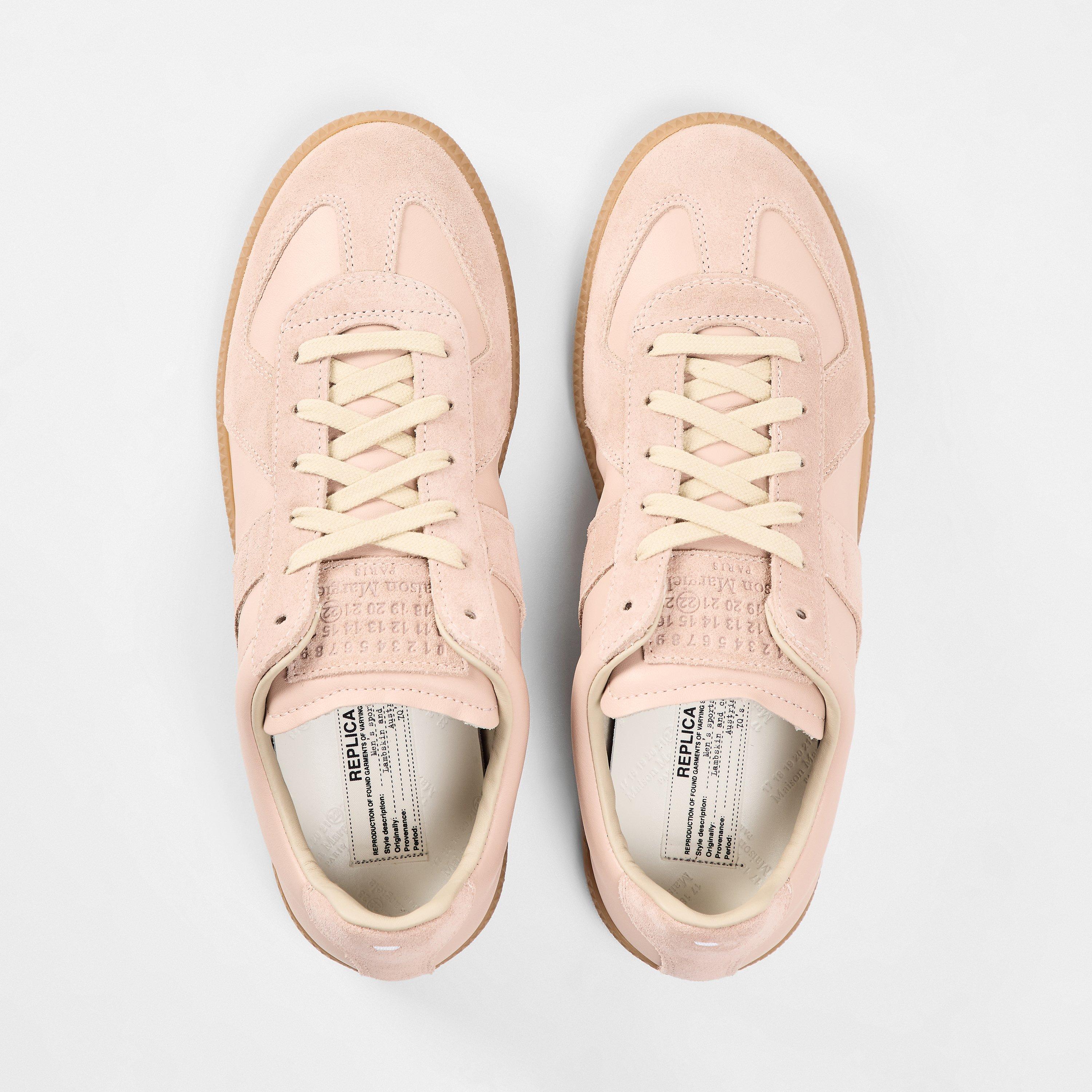 Pink - Maison Margiela - Replica Suede And Leather Sneakers - 5