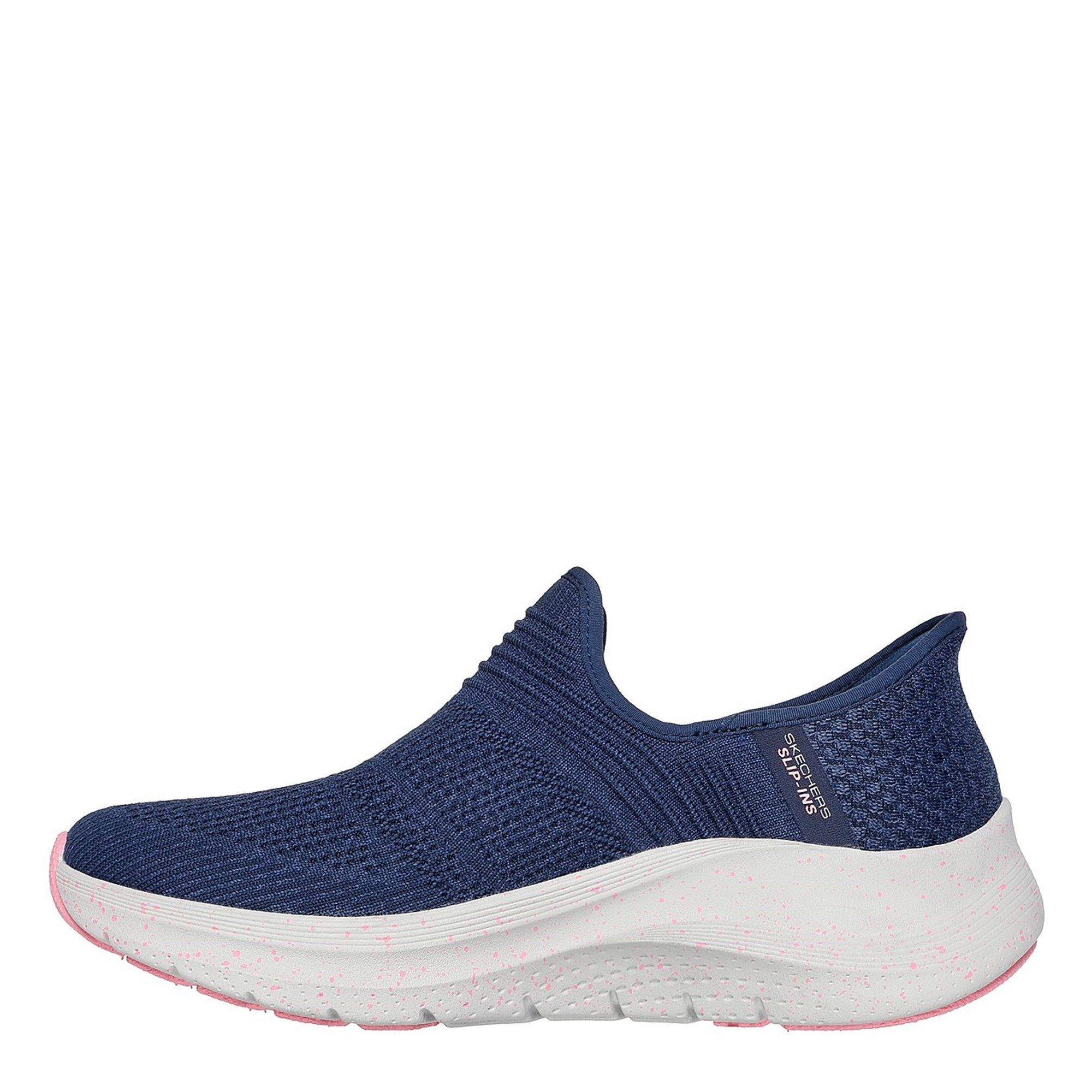 Navy/Pnk - Skechers - Arch Fit Slip On Runners - 2